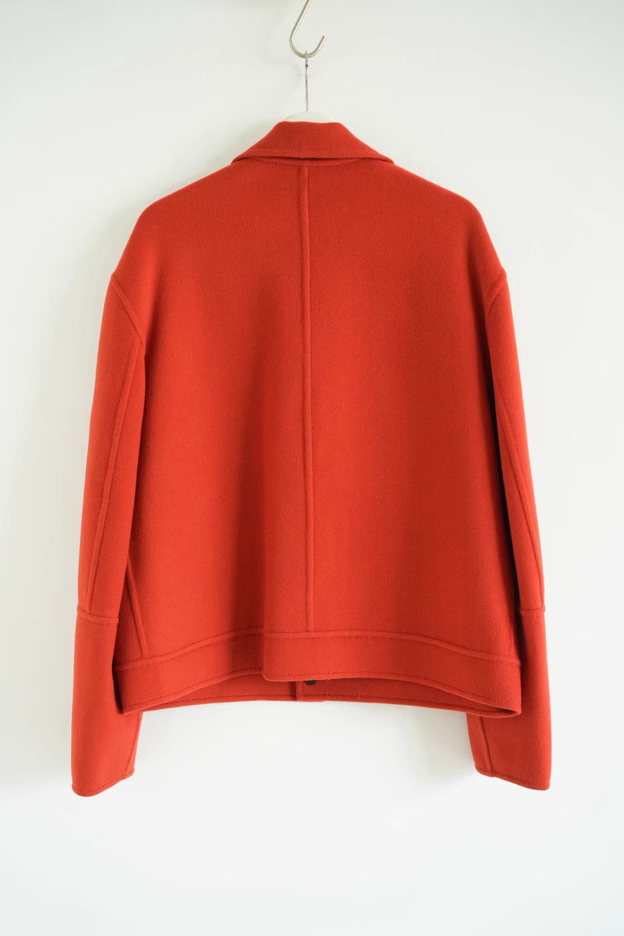 AMI Ami Orange-Red Wool Jacket with Double Pockets K4 Size US M / EU 48-50 / 2 - 2 Thumbnail