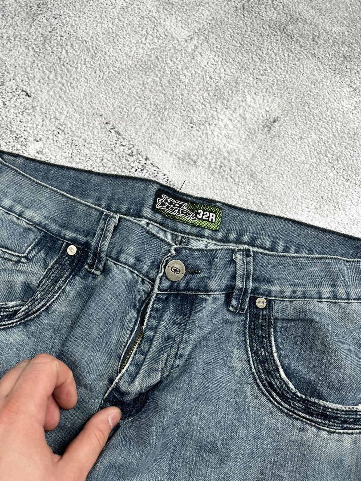 No Fear × Vintage crazy y2k vintage faded jeans if six was nine style no fear Size US 32 / EU 48 - 6 Thumbnail
