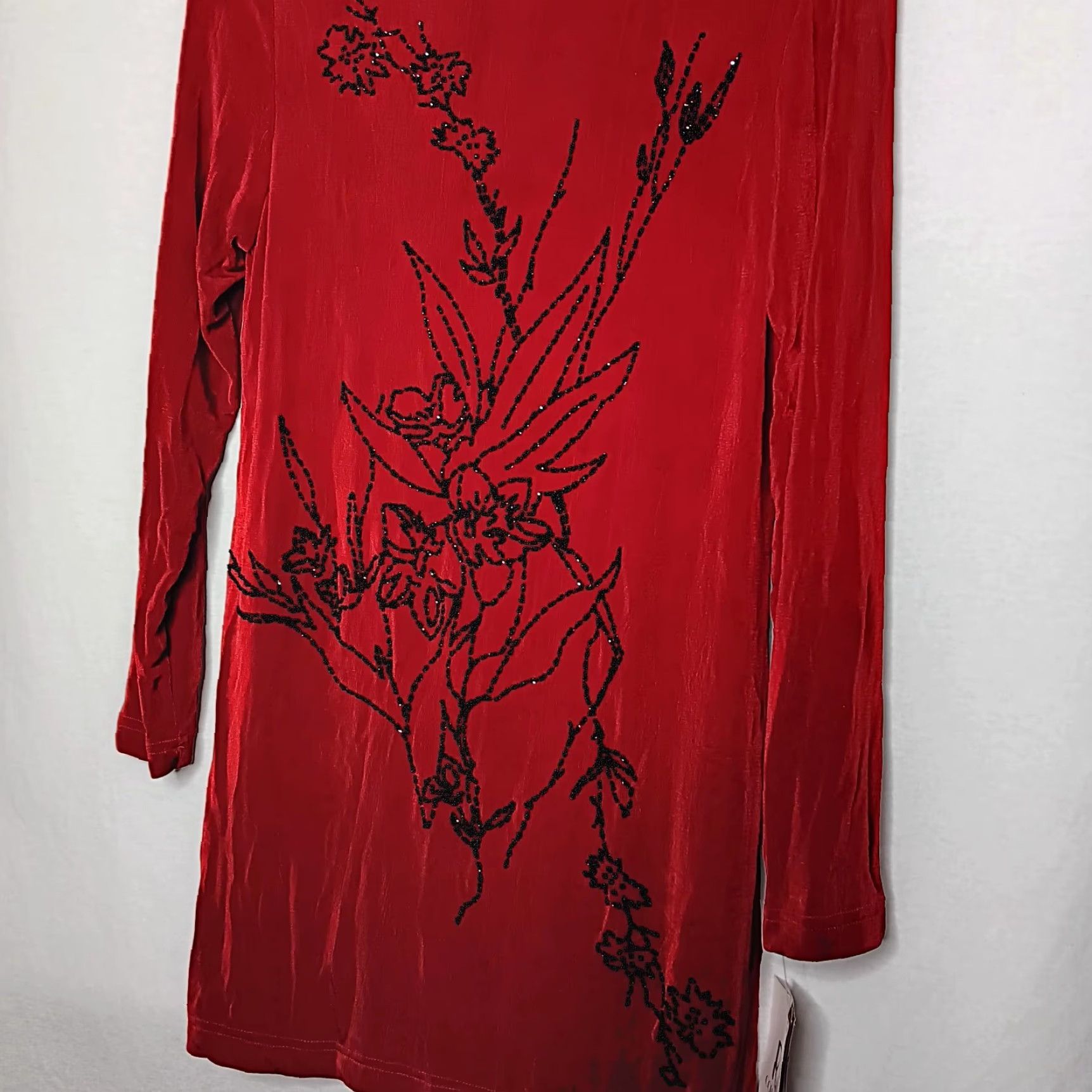 Vintage VINTAGE R.J. Collection Chelsea Rousso Women's Outfit Set Size 8 Red Beaded 2-Piece Pants and Top Fall Winter Reg Size M / US 6-8 / IT 42-44 - 3 Thumbnail