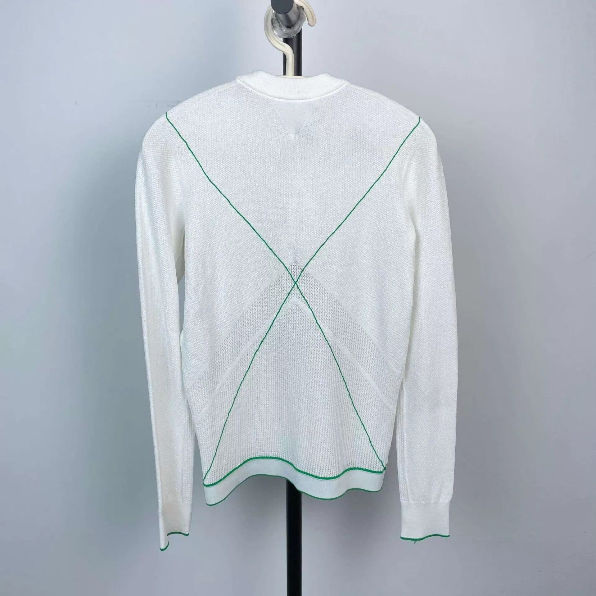 Bottega Veneta BV 95 New knit pullover white green Size US S / EU 44-46 / 1 - 2 Thumbnail