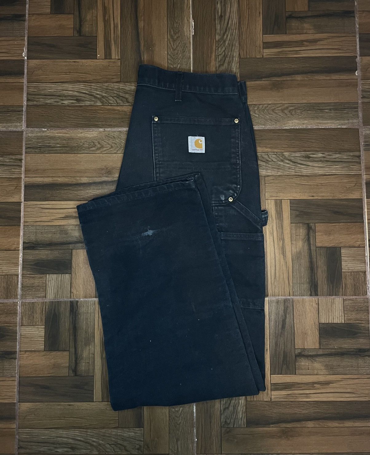 Carhartt × Vintage Carhartt Double knee BLK Size US 34 / EU 50 - 2 Thumbnail