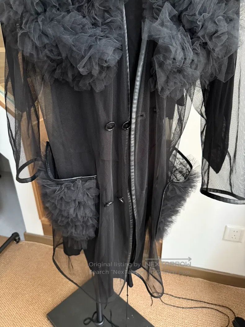 Comme des Garcons Comme des Garcons Black vintage tulle short coat jumpsuit Size M / US 6-8 / IT 42-44 - 6 Thumbnail