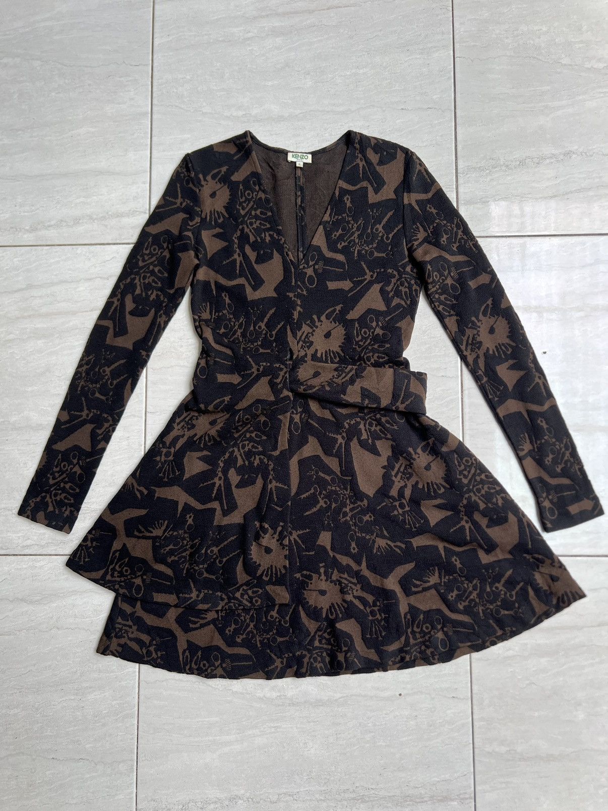 Kenzo KENZO Paris Motive Midi Dress Size XS / US 0-2 / IT 36-38 - 6 Thumbnail