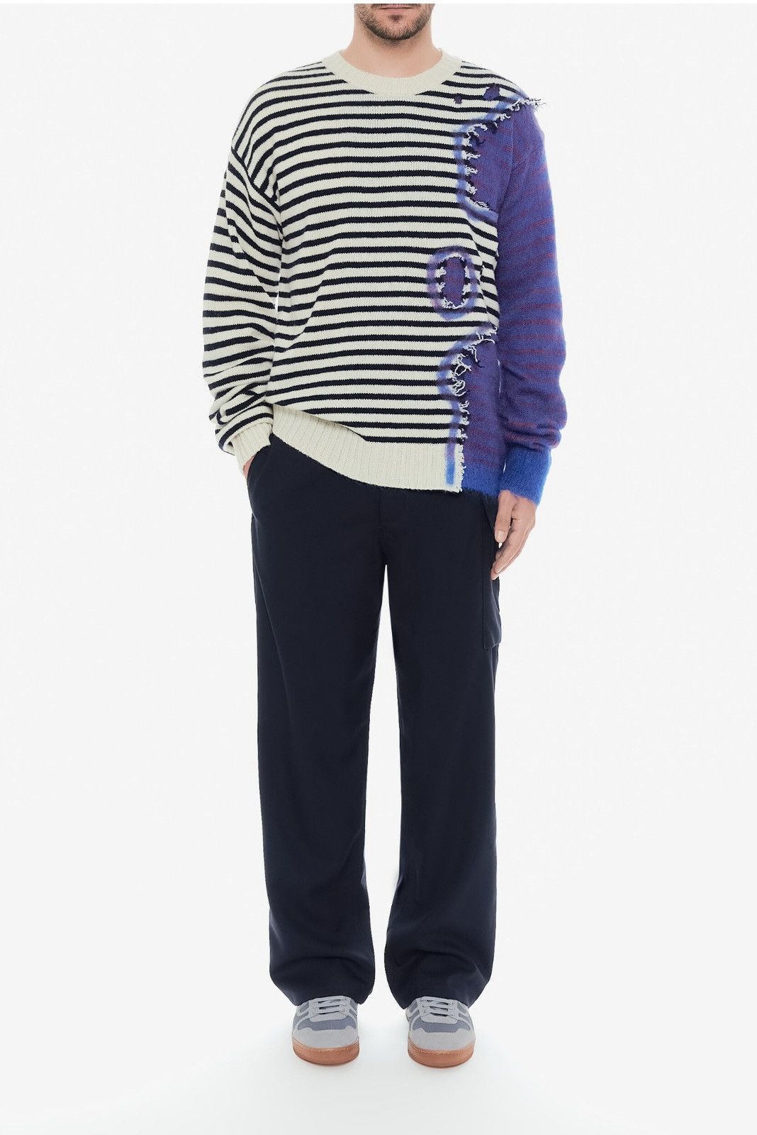 Marni Last Size Marni Distressed Effect Color Block Jumper Size US S / EU 44-46 / 1 - 4 Thumbnail