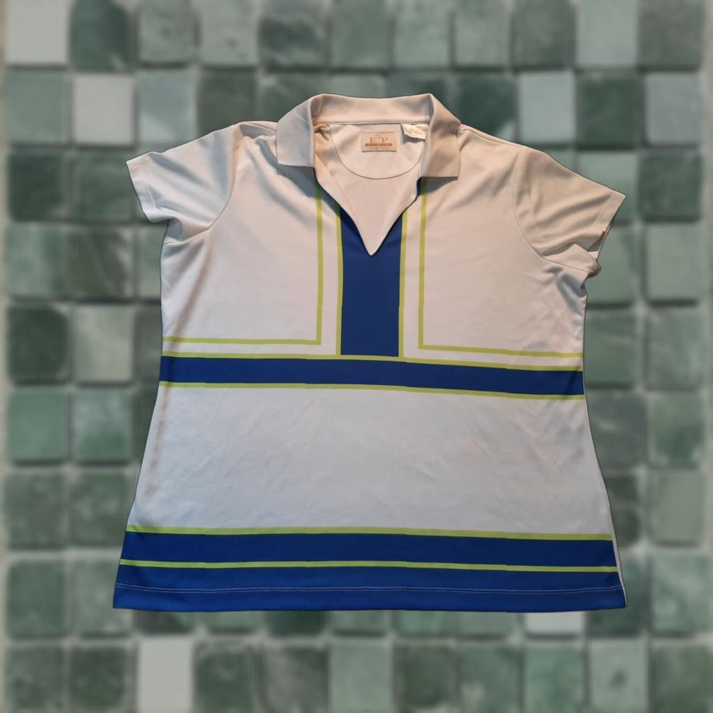 Vintage EP PRO Women's Shirt Tour Tech Short Sleeve XL white blue Size XL / US 12-14 / IT 48-50 - 1 Thumbnail