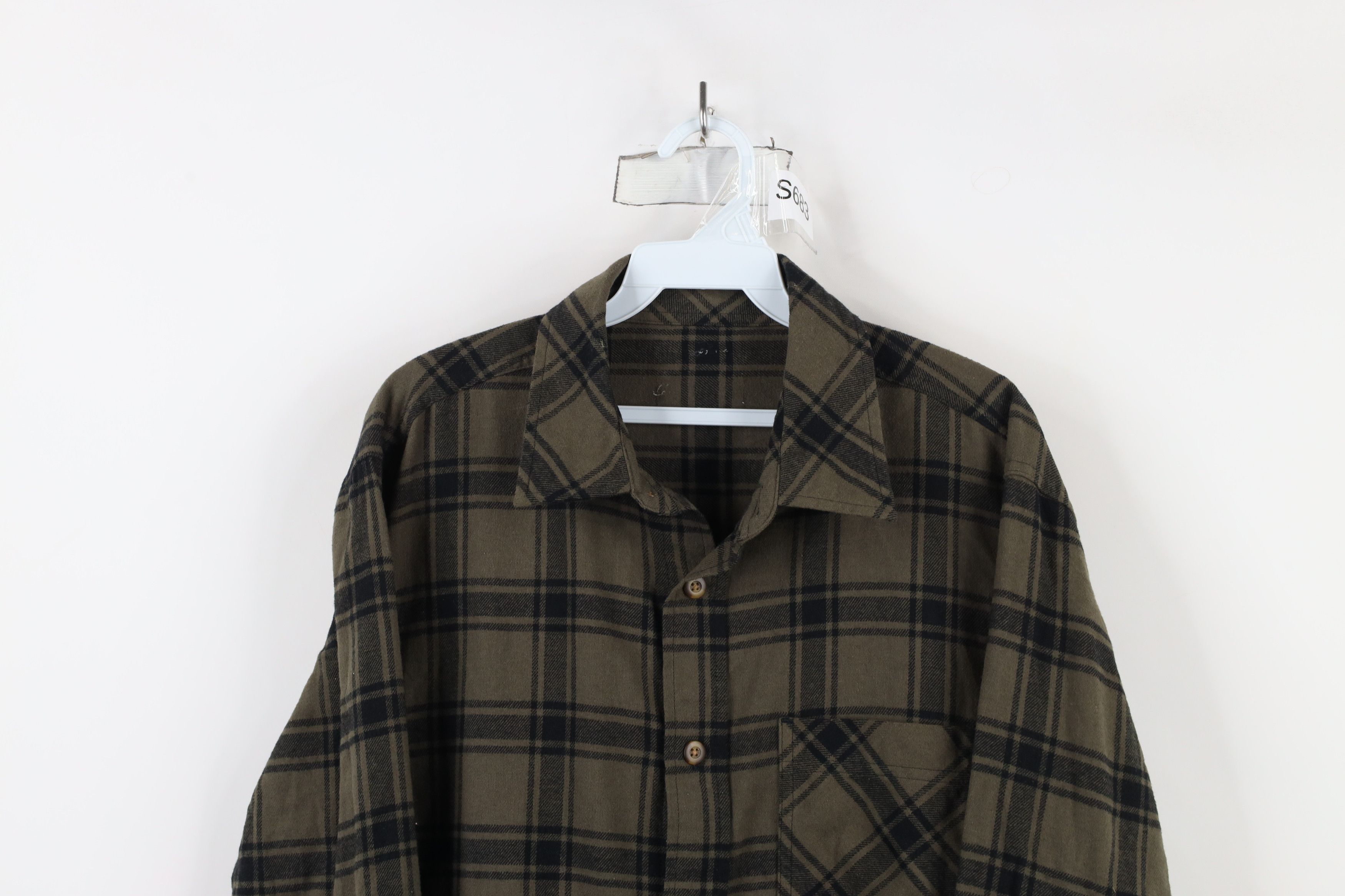 Vintage Vintage 90s Streetwear Flannel Collared Button Shirt Plaid Size US M / EU 48-50 / 2 - 2 Thumbnail