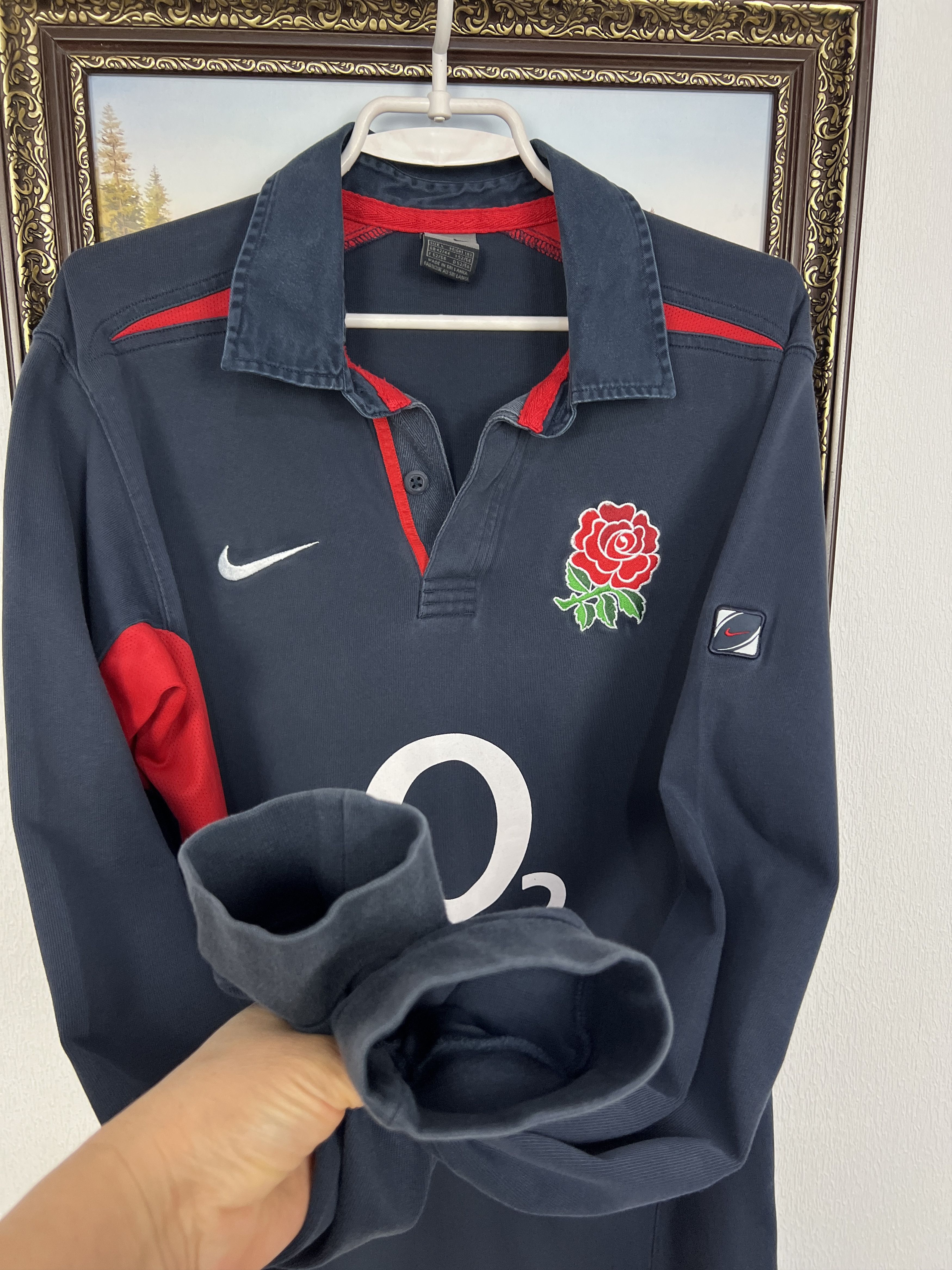 Nike Vintage England Rugby Union Long Sleeve Jersey Shirt Trikot Size US L / EU 52-54 / 3 - 5 Thumbnail