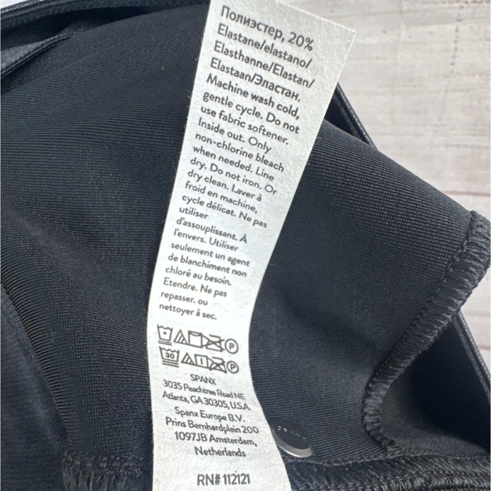 Spanx NWT Spanx II Ankle Skinny Luxe Black Faux Leather Pant Size 27" / US 4 / IT 40 - 12 Thumbnail