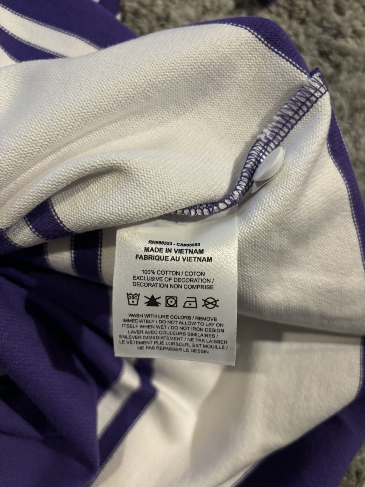Nike × Supreme Supreme Nike Stripe Rugby Purple | Grailed