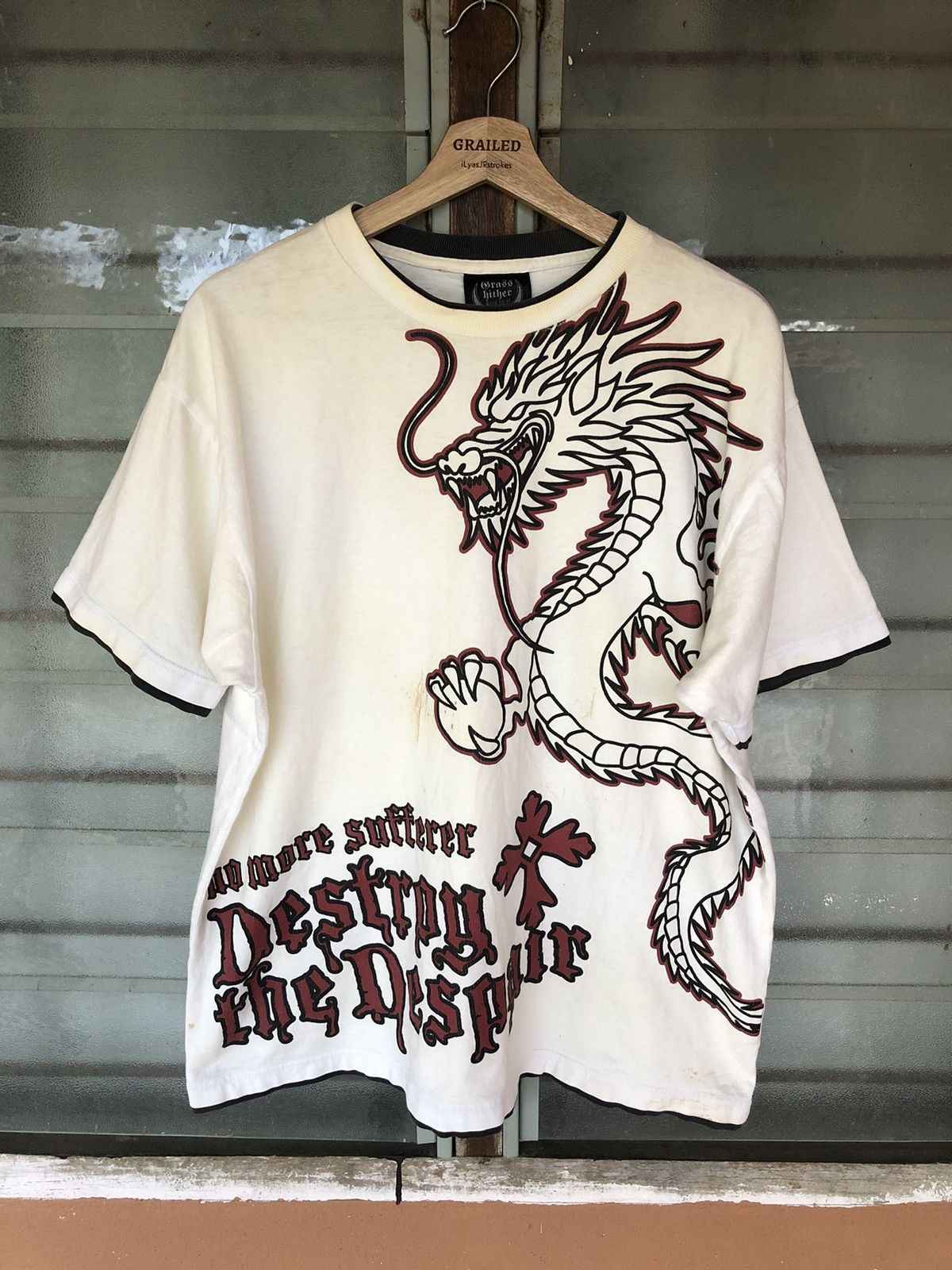 Japanese Brand Vintage Destroy The Despair Dragon Shirt Tee Size US L / EU 52-54 / 3 - 1 Thumbnail