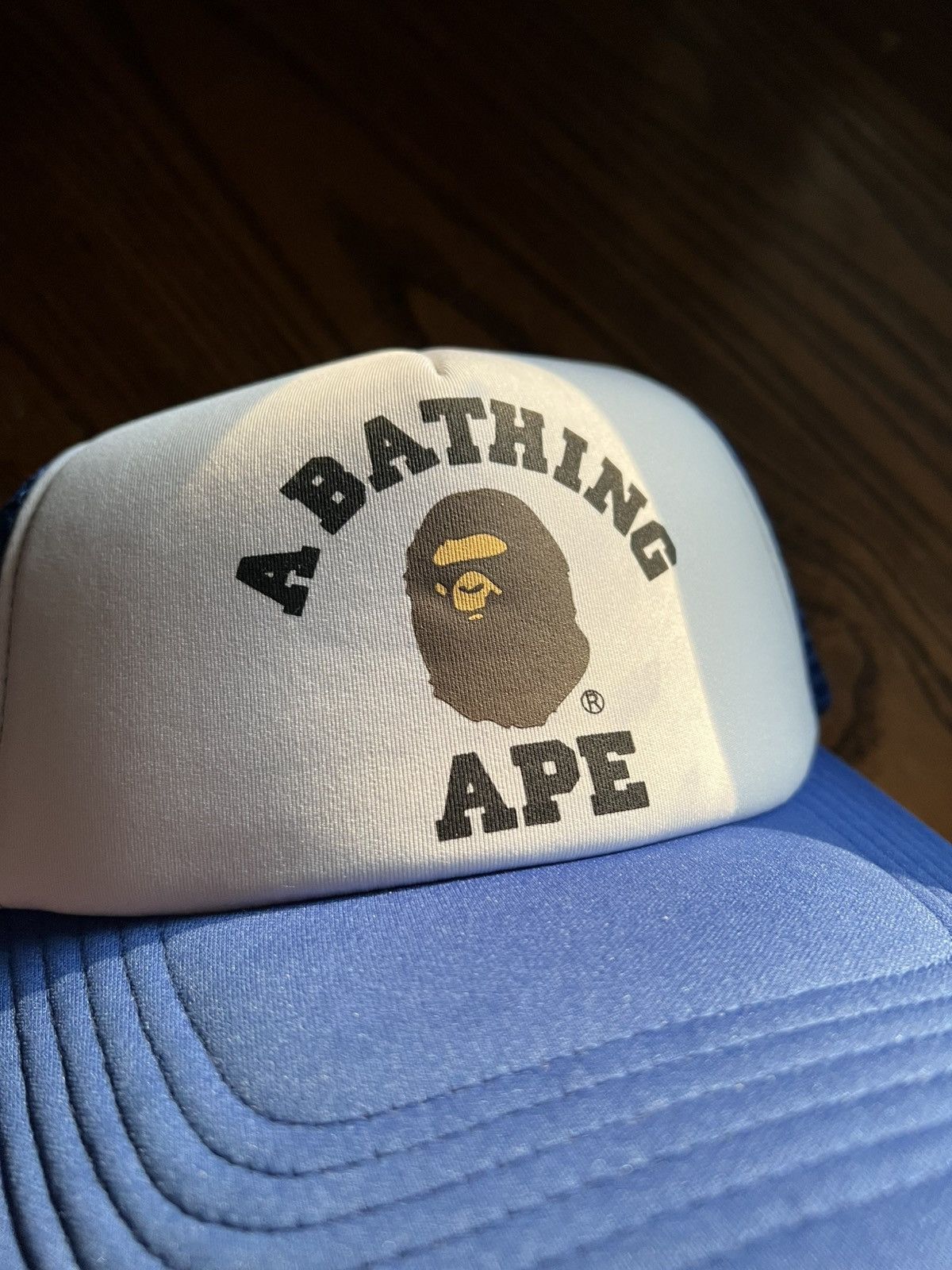 Bape Bape College Mesh Trucker Hat - Blue Size ONE SIZE - 2 Thumbnail