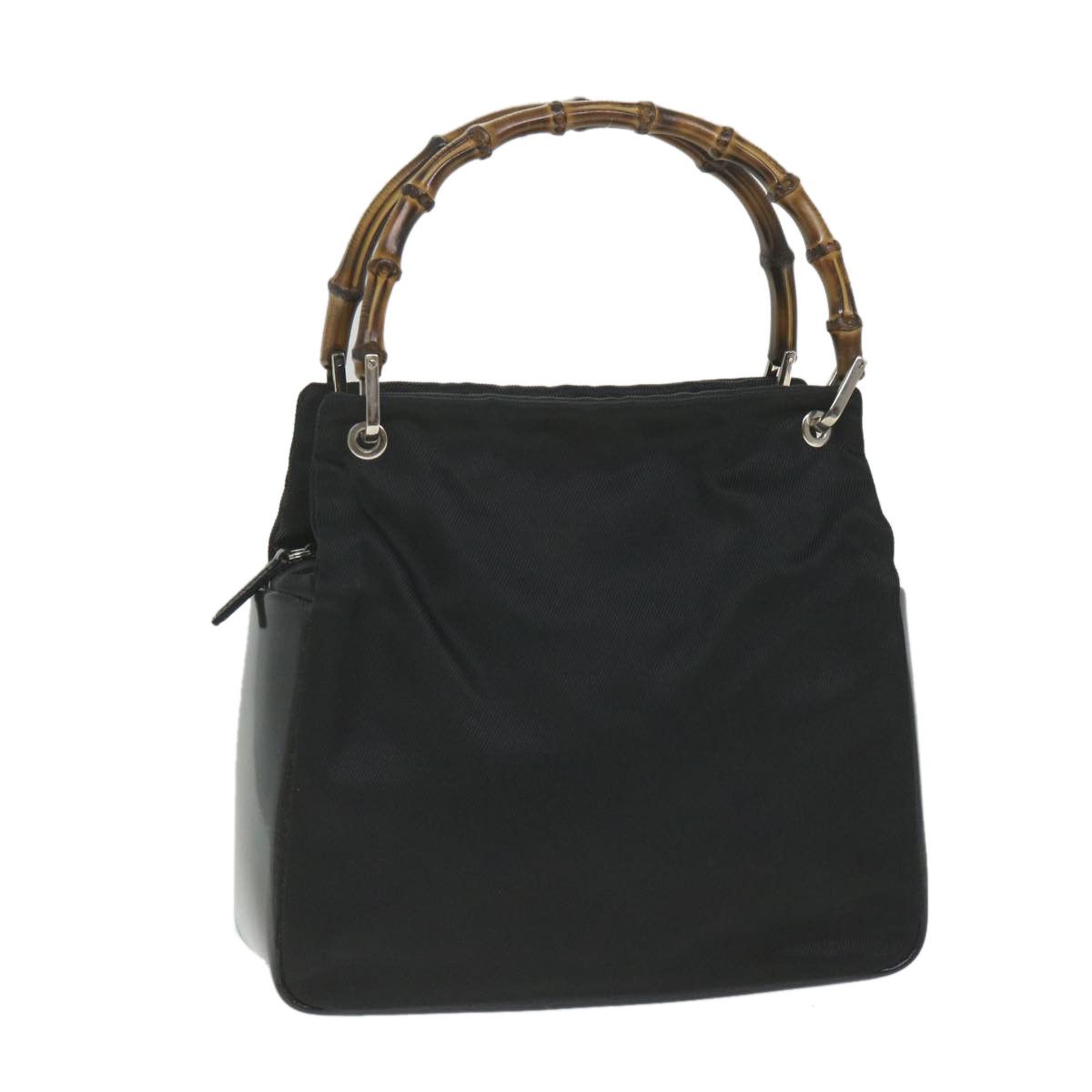 Gucci Bamboo Black Canvas Shoulder Bag (Pre-Owned) Size ONE SIZE - 1 Thumbnail