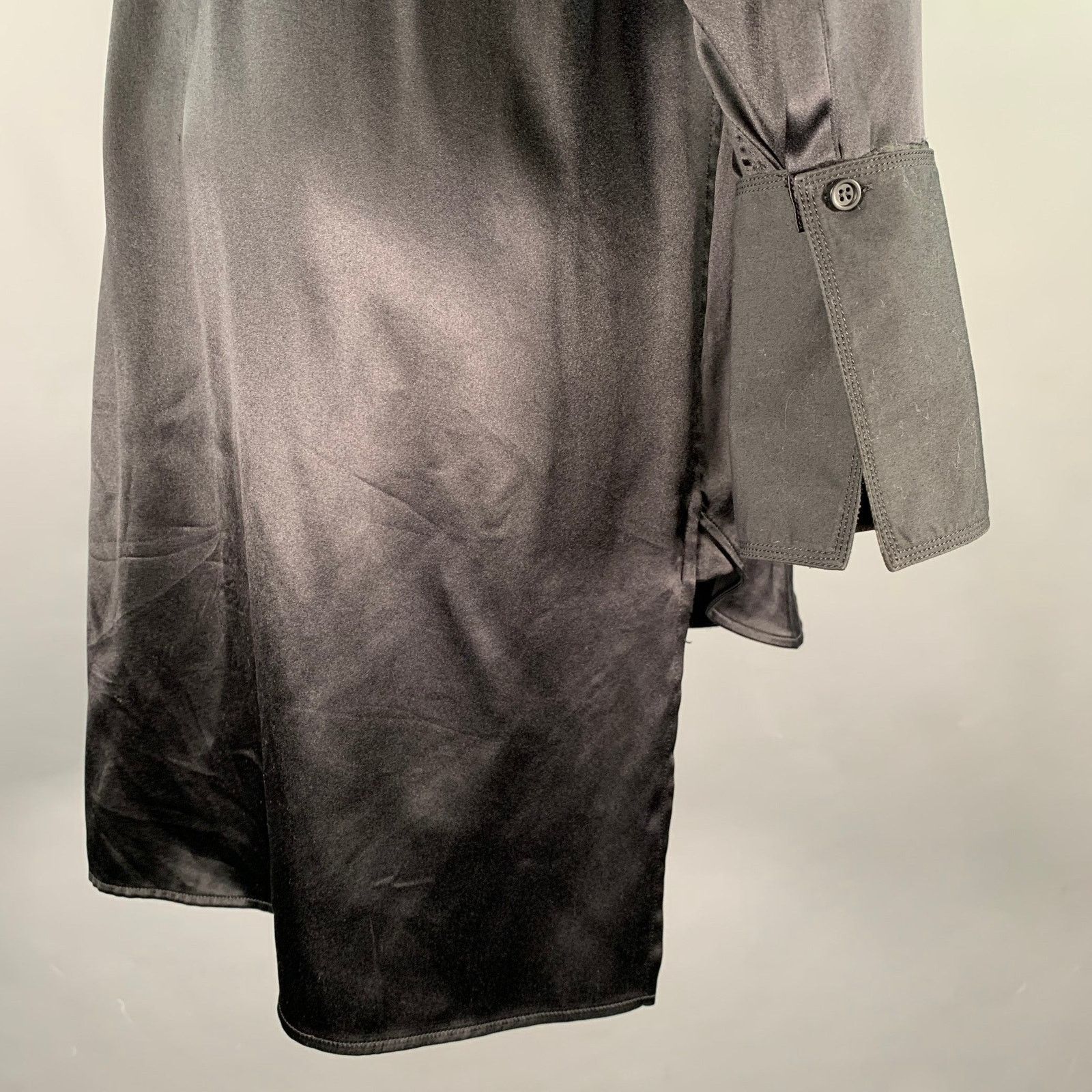 Loewe LOEWE Size S Black Silk Tunic Long Sleeve Shirt Size US S / EU 44-46 / 1 - 5 Thumbnail