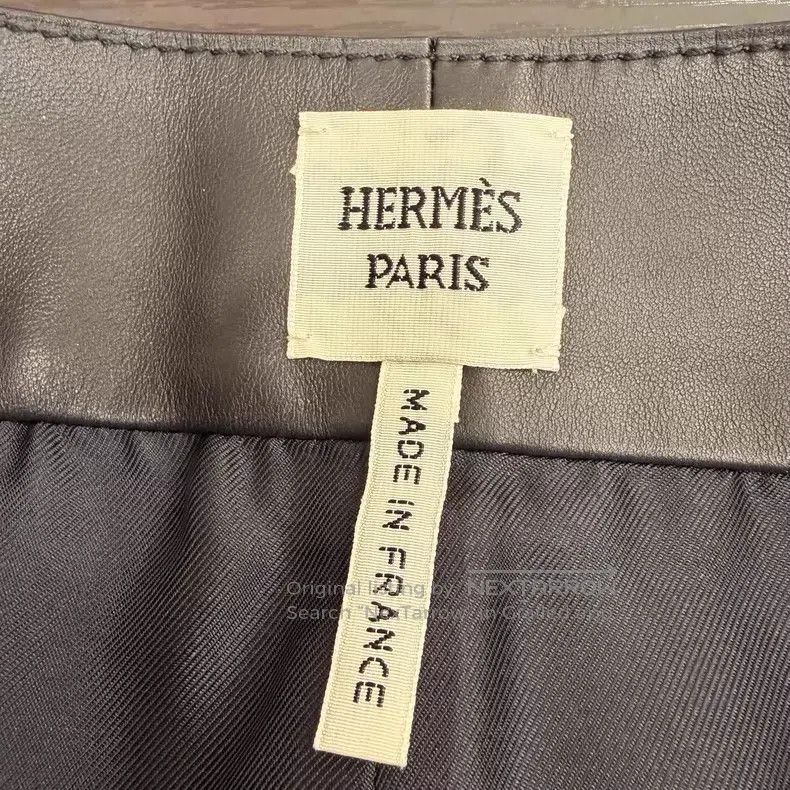 Hermes Hermes Black Lamb Leather Skirt Size 26" / US 2 / IT 38 - 3 Thumbnail