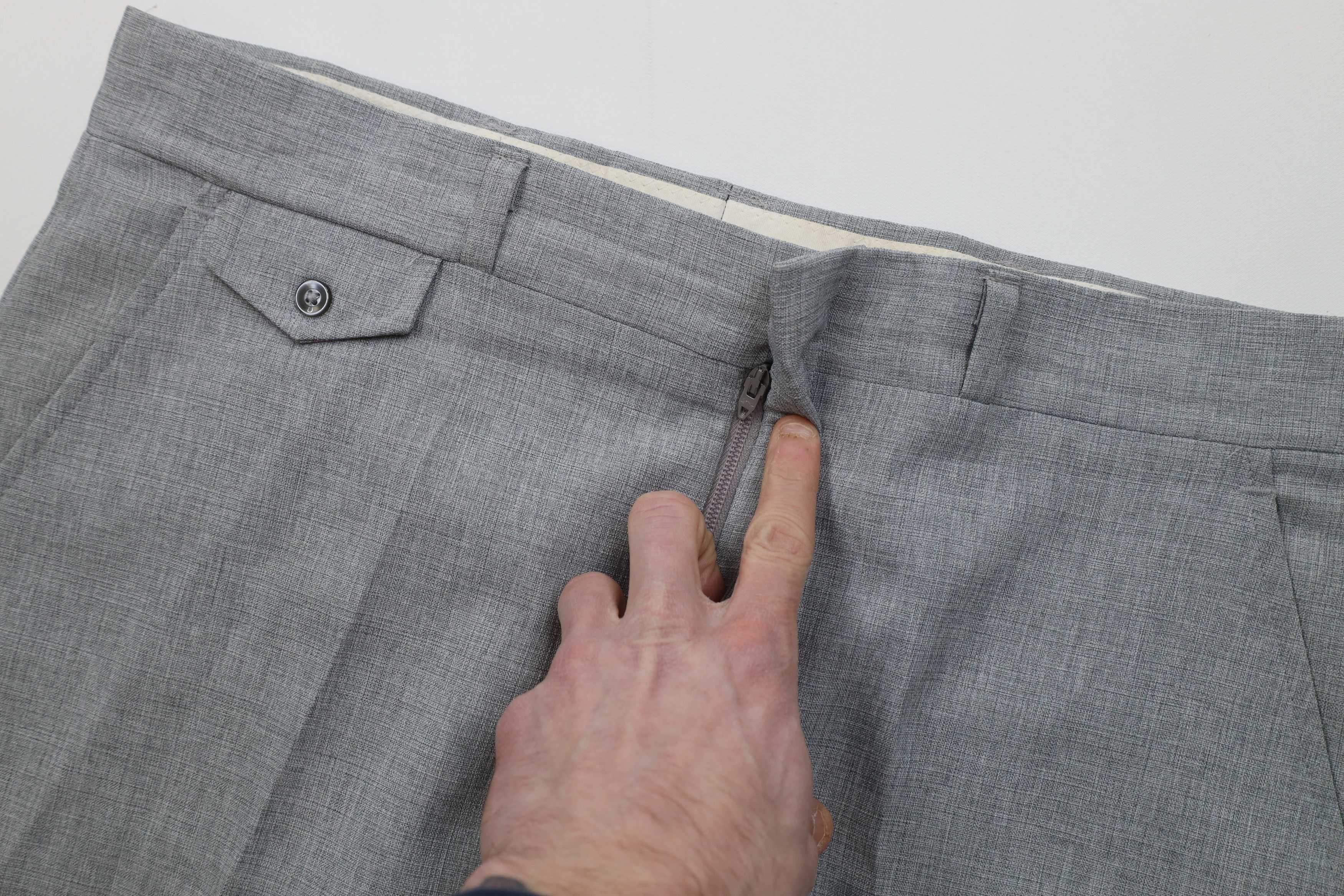 Vintage Vintage 70s Streetwear Flared Wide Leg Chino Pants Gray USA Size US 34 / EU 50 - 8 Thumbnail
