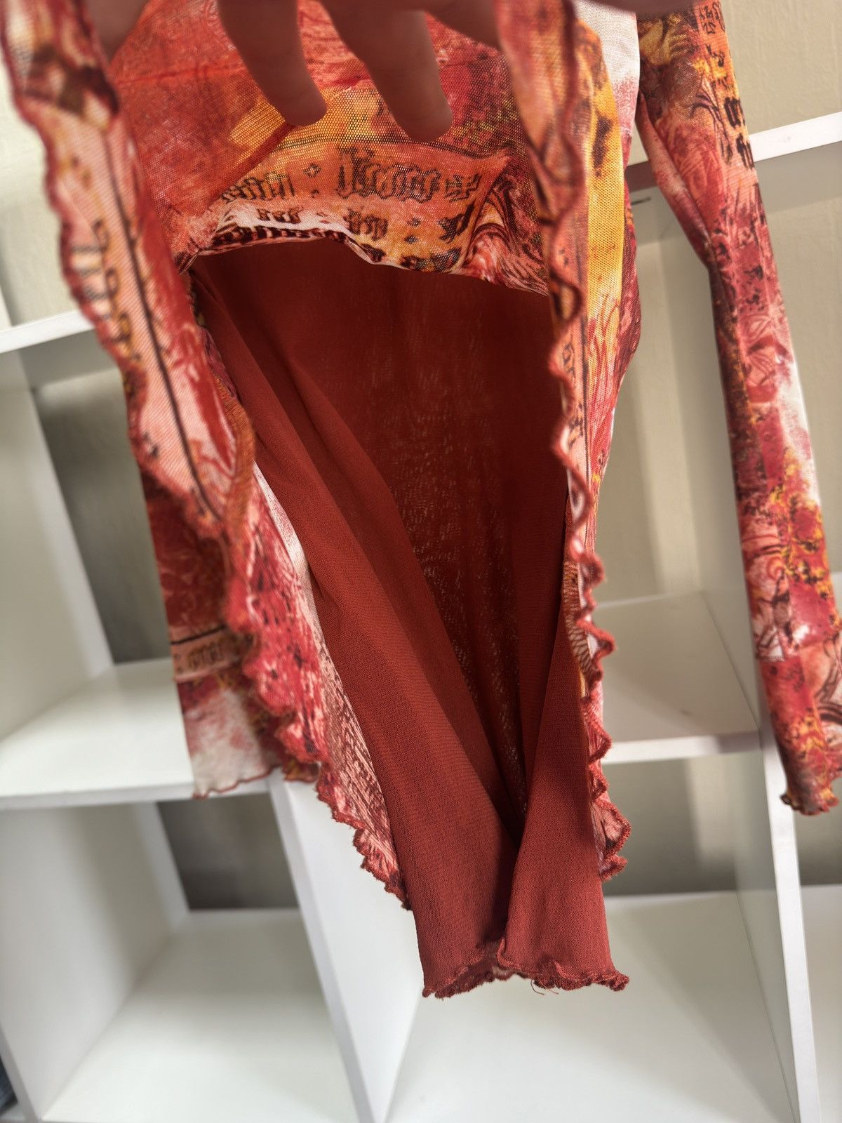Jean Paul Gaultier × Vintage Vintage Mesh Multilayer Avant-Garde JPG Style Blouses Size M / US 6-8 / IT 42-44 - 4 Thumbnail