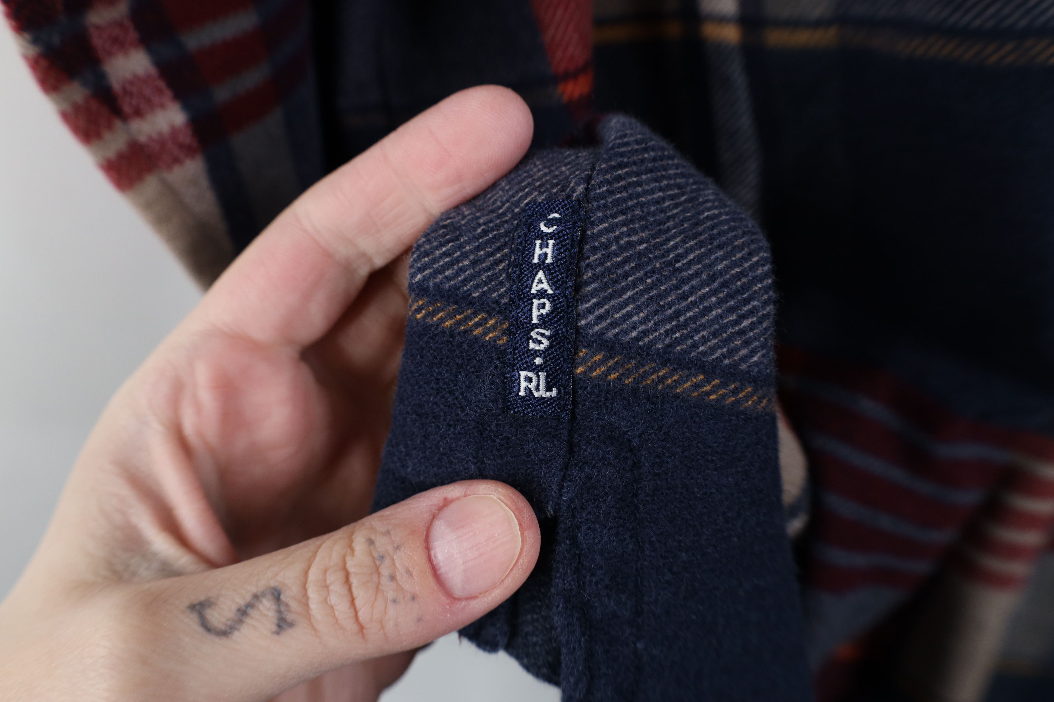 Polo Ralph Lauren Vintage 90s Chaps Ralph Lauren long Sleeve Rugby Polo Plaid Size US L / EU 52-54 / 3 - 9 Thumbnail