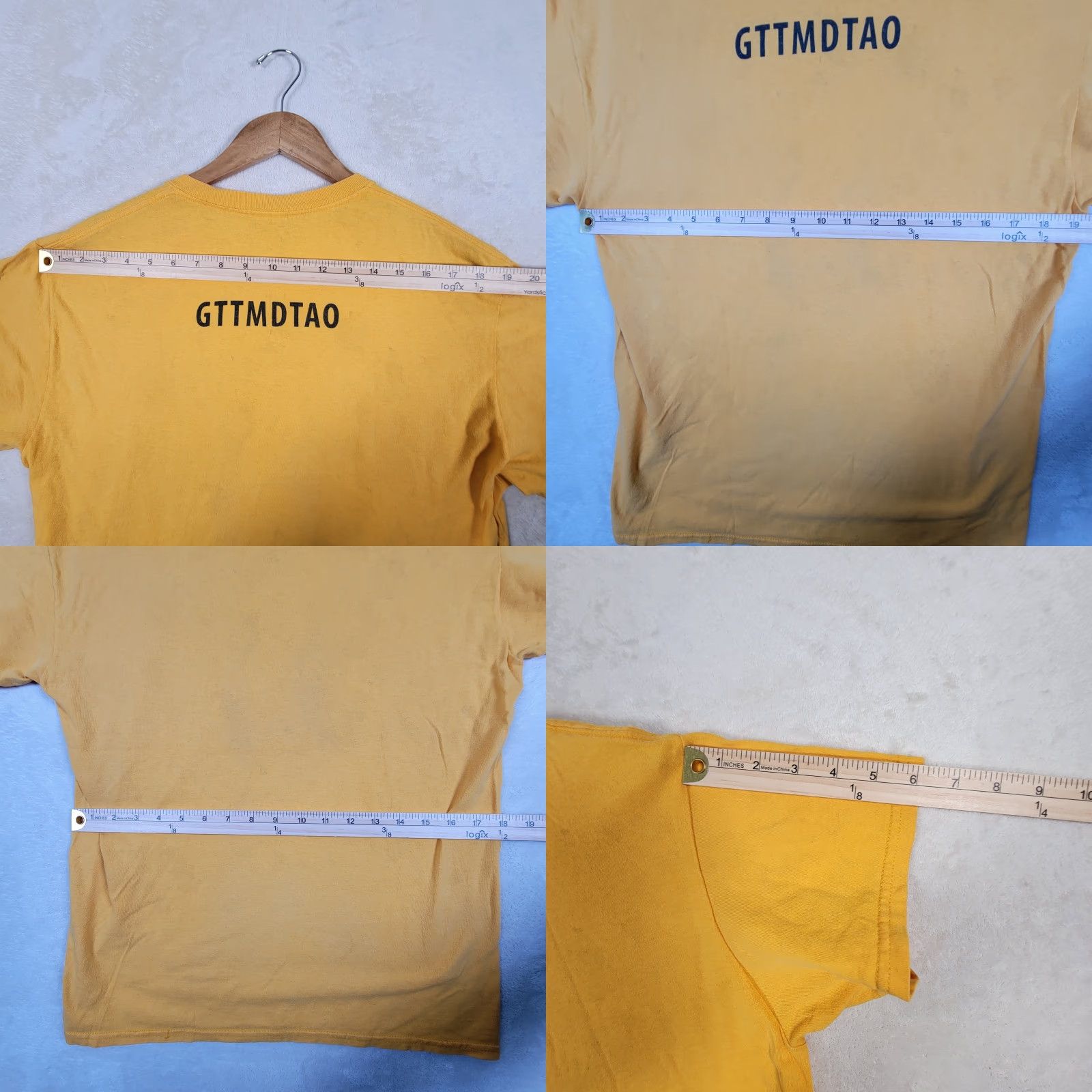 Gildan VINTAGE Gildan T-Shirt Yellow M Mens 90s Rat On Bike Graffiti Embroidered Logo Crew Neck Short Sleeve Cotton Blend Shirt Size US M / EU 48-50 / 2 - 8 Thumbnail