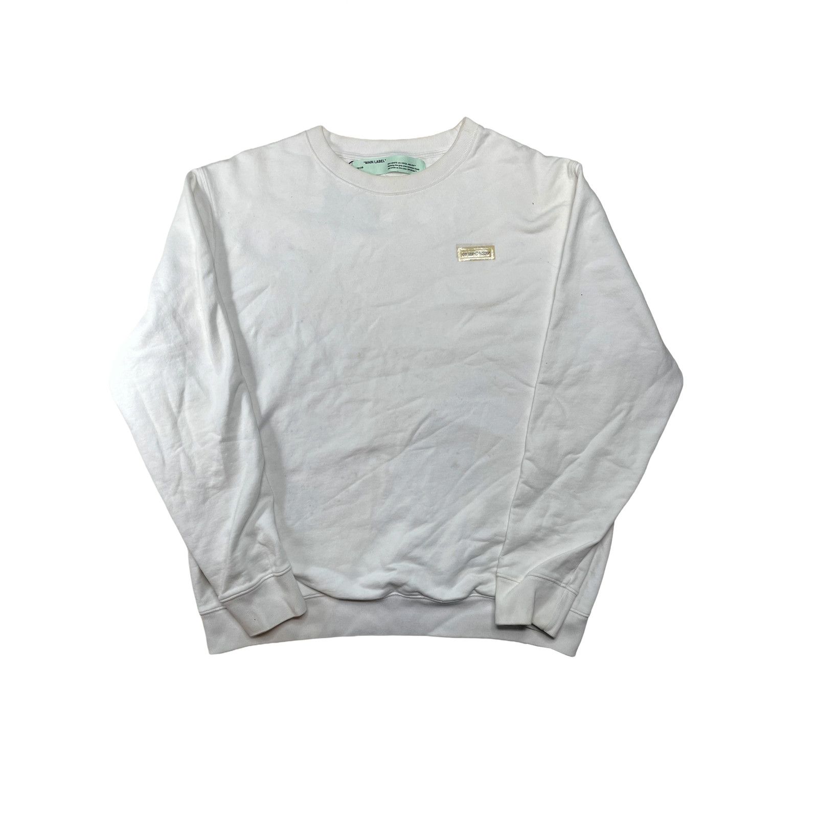 Off-White Off-White Small Logo White Crewneck Size XL / US 12-14 / IT 48-50 - 1 Thumbnail