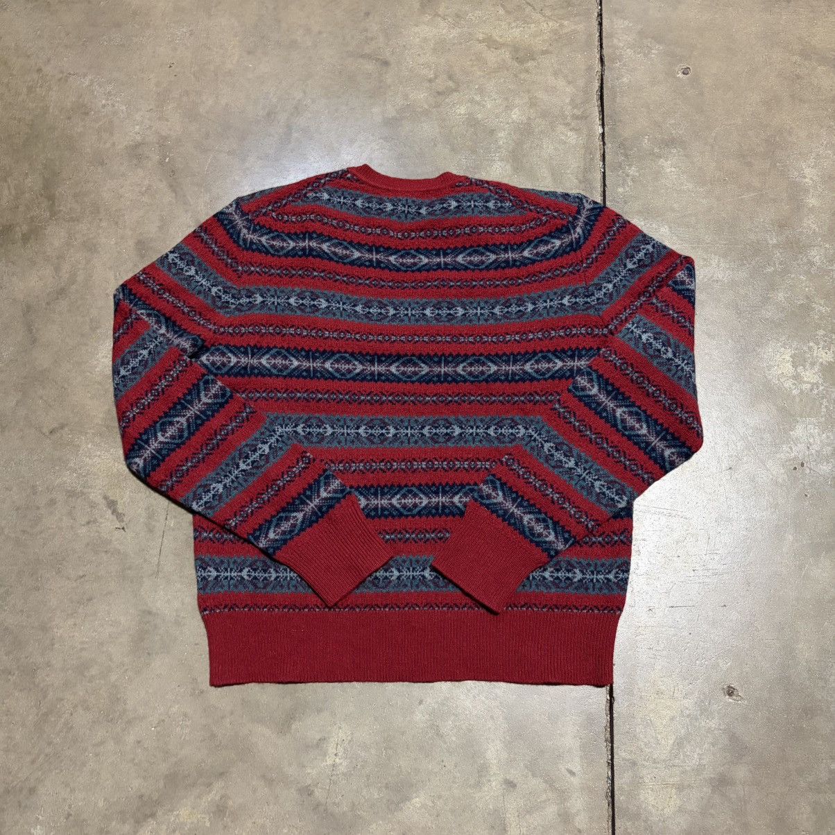 Brooks Brothers Brooks Brothers Scottish Lambswool Sweater Fair Isle V Neck Size US L / EU 52-54 / 3 - 7 Thumbnail