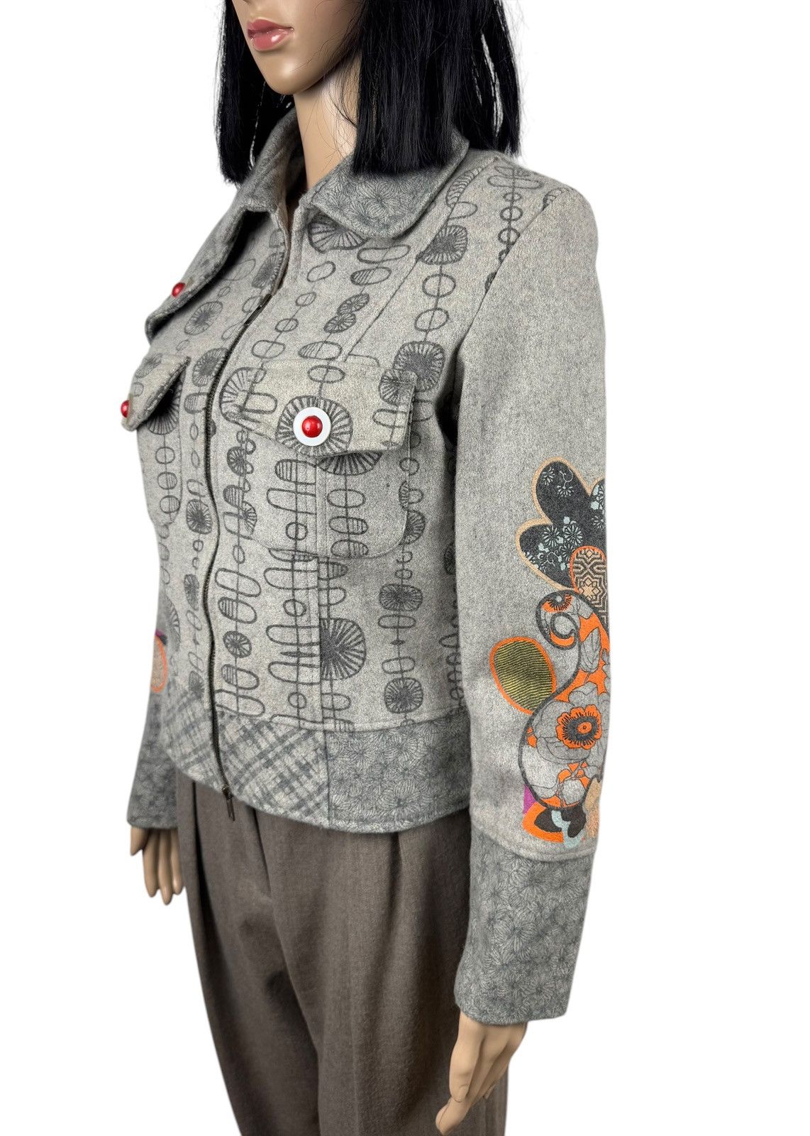 Designer Savage Culture Wool-Nylon Printed Jacket Full-Zip size M Size M / US 6-8 / IT 42-44 - 7 Thumbnail