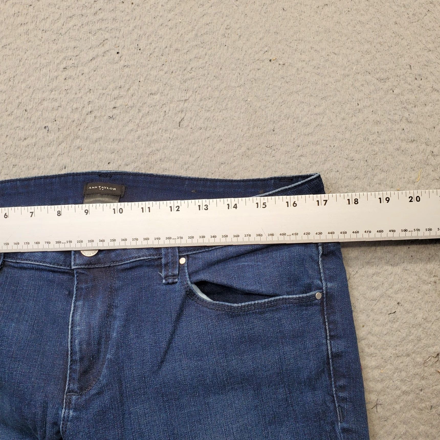 Ann Taylor Ann Taylor Womens Jeans Main Straight 10 Blue Denim Stretch Size 10 5-Pocket Design Size 32" / US 10 / IT 46 - 6 Thumbnail