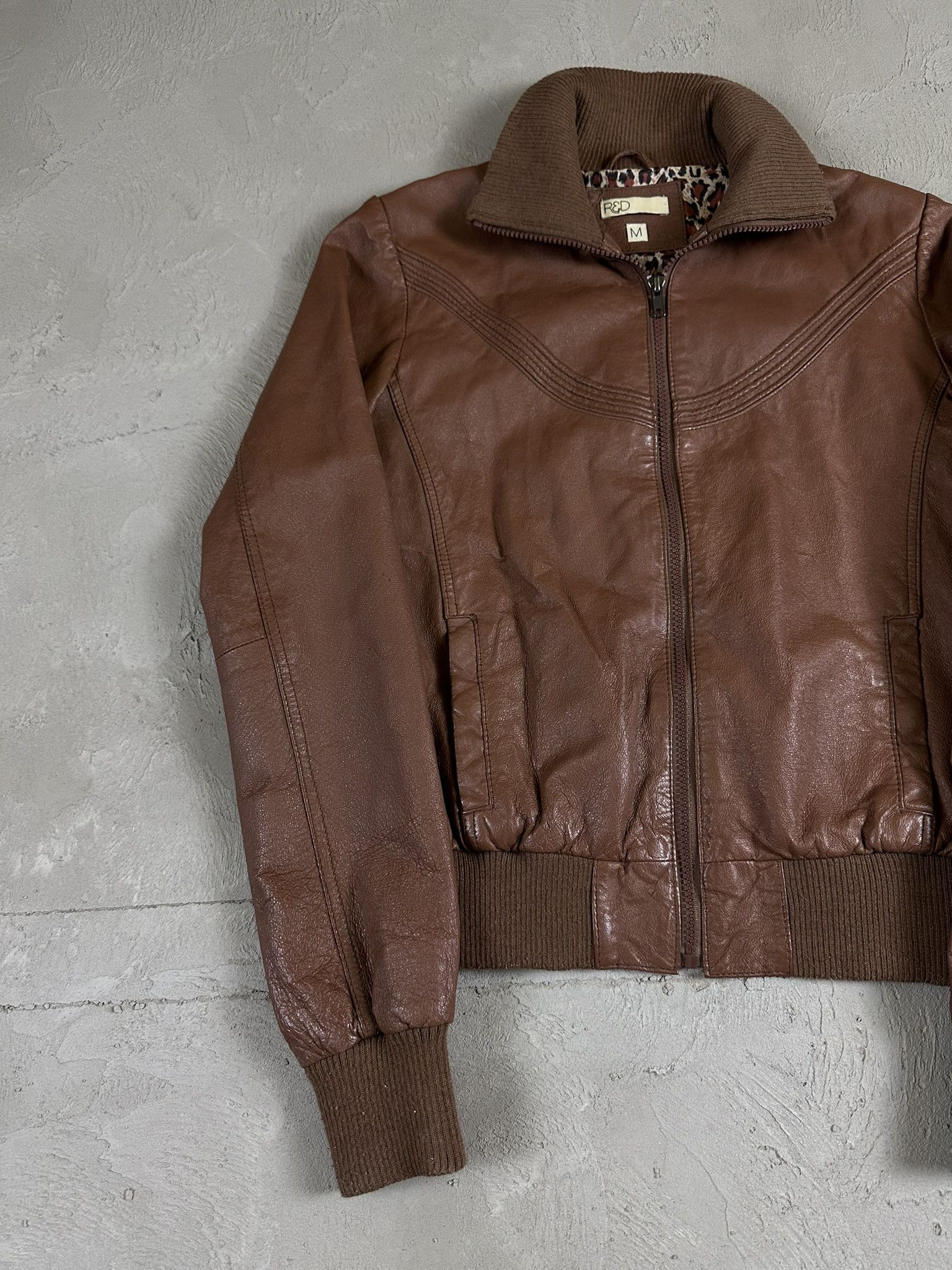 Genuine Leather 2000s Vintage Leather Biker Boxy Y2k Jacket Hype Size M / US 6-8 / IT 42-44 - 6 Thumbnail