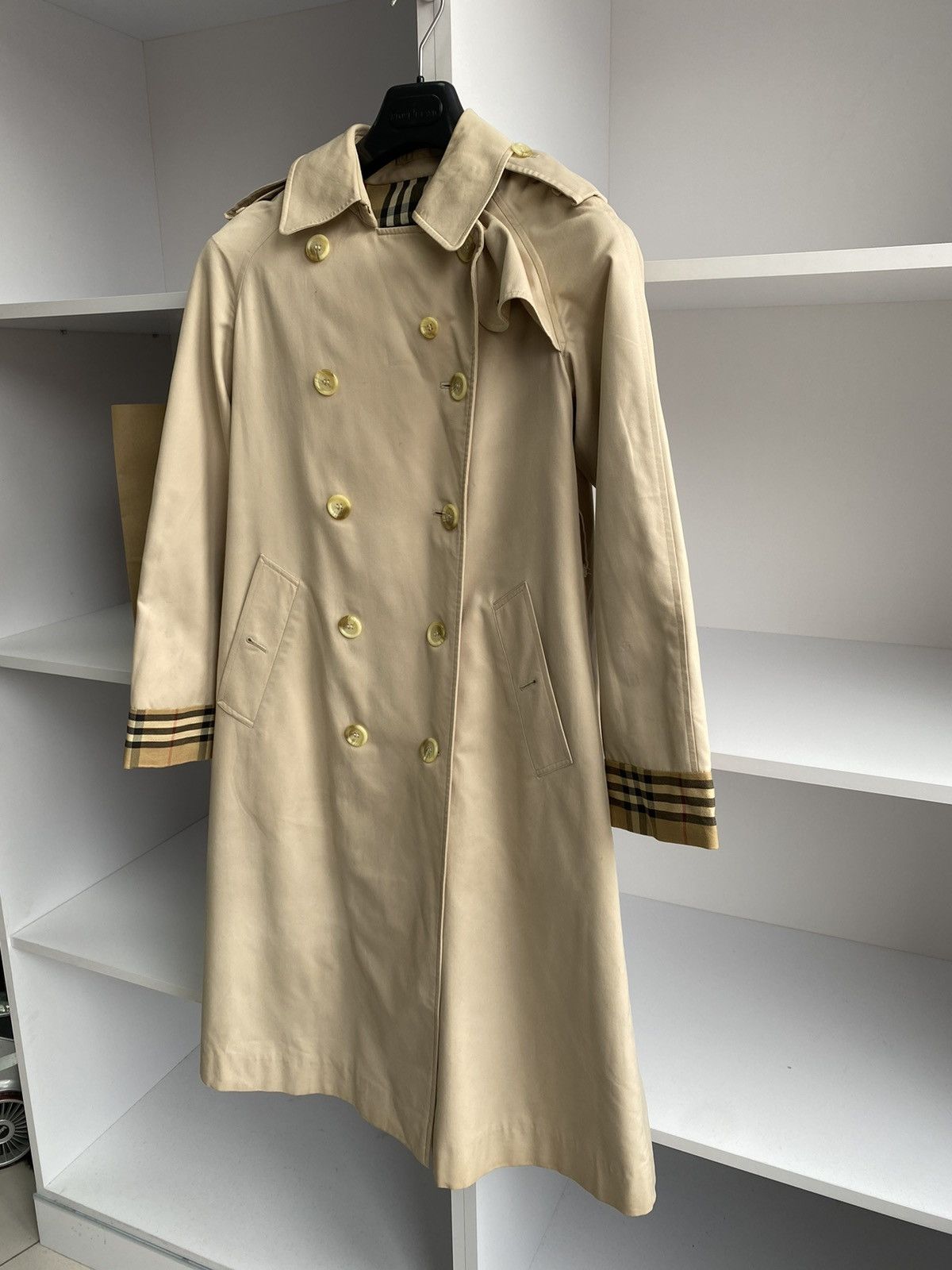 Burberry × Vintage Vintage Burberry Nova Check Trench Coat Size US S / EU 44-46 / 1 - 5 Thumbnail
