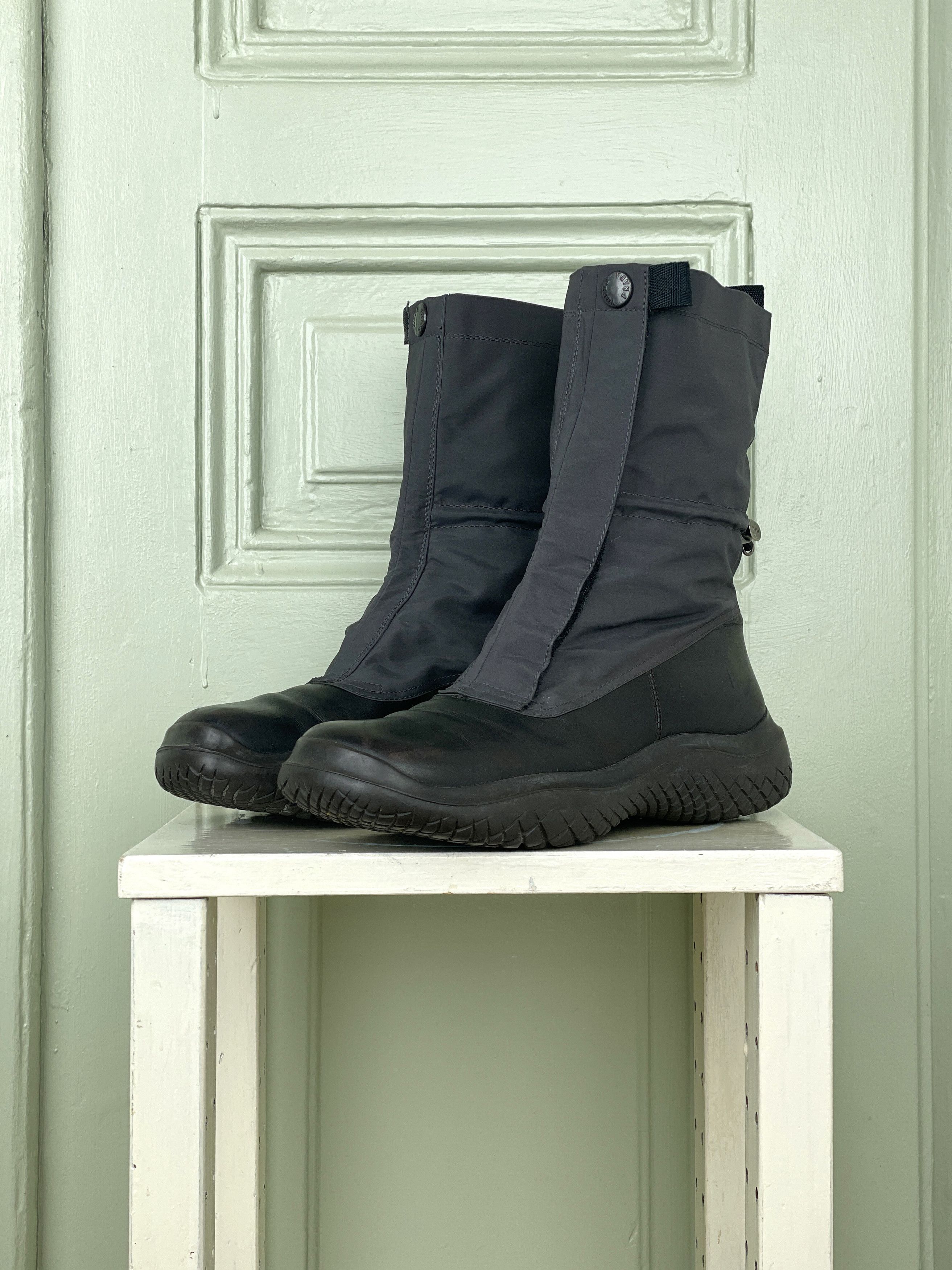 Prada Prada AW99 Square Toe Hybrid Vibram Boots Grailed