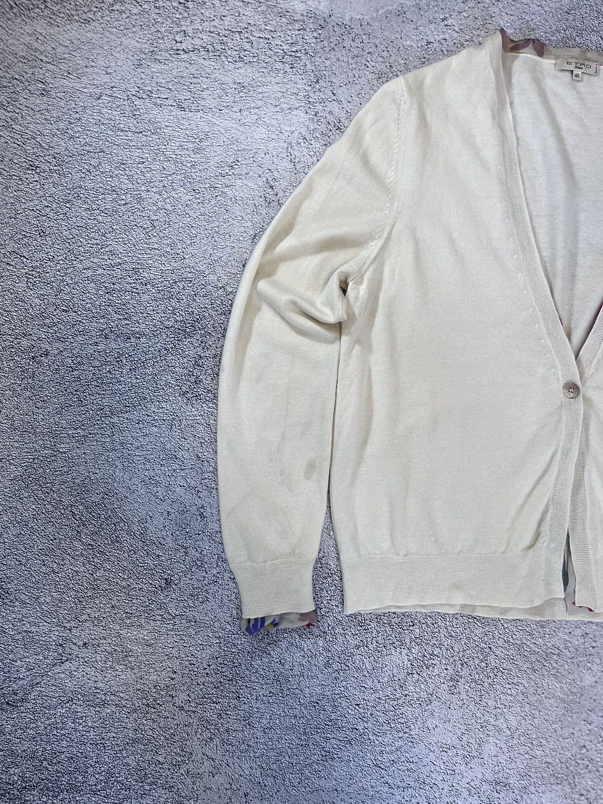 Etro Etro Milano Women Sweater V-Neck Jumper Cashmere Silk Size L / US 10 / IT 46 - 3 Thumbnail