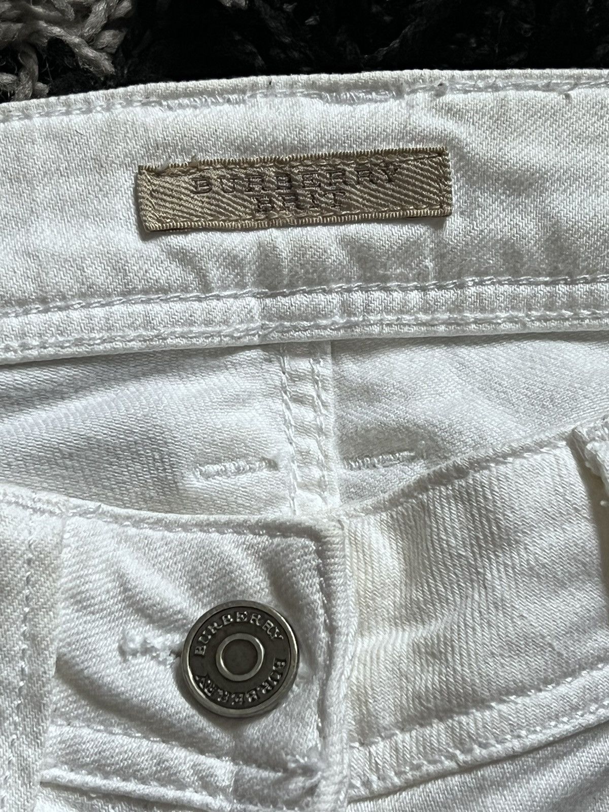 Burberry Burberry Brit Women’s Buckingham Skinny Leg Size 26 White Size 26" / US 2 / IT 38 - 6 Thumbnail