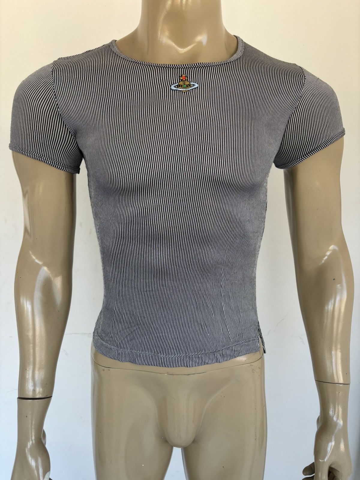 Malcolm McLaren × Seditionaries × Vivienne Westwood 1990s COUTURE Ribbed T-Shirt Size US M / EU 48-50 / 2 - 4 Thumbnail