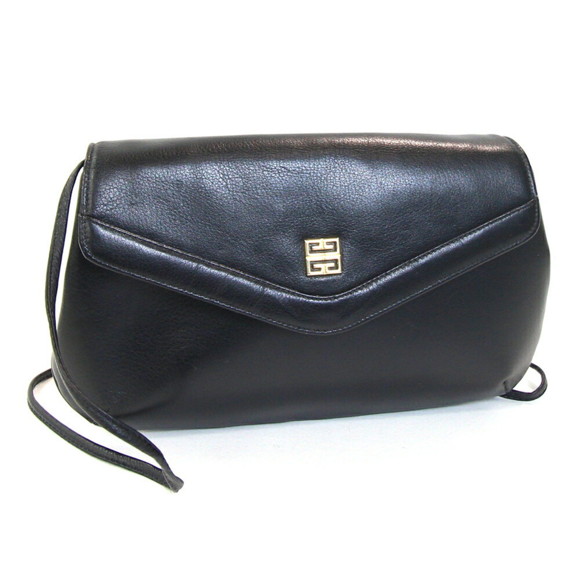 Givenchy Shoulder Bag Black Leather Pochette Old Women's Givenchy