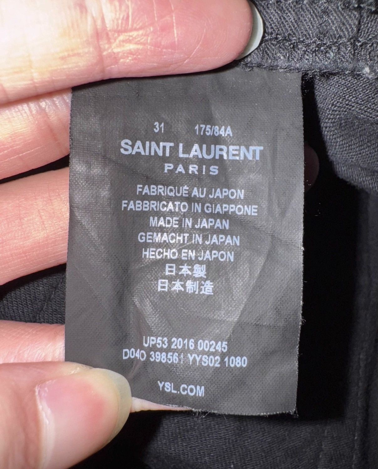 Saint Laurent Paris Saint Laurent (SLP) 16FW Frayed Hem Knee Slash Denim Jeans Size US 31 - 6 Thumbnail