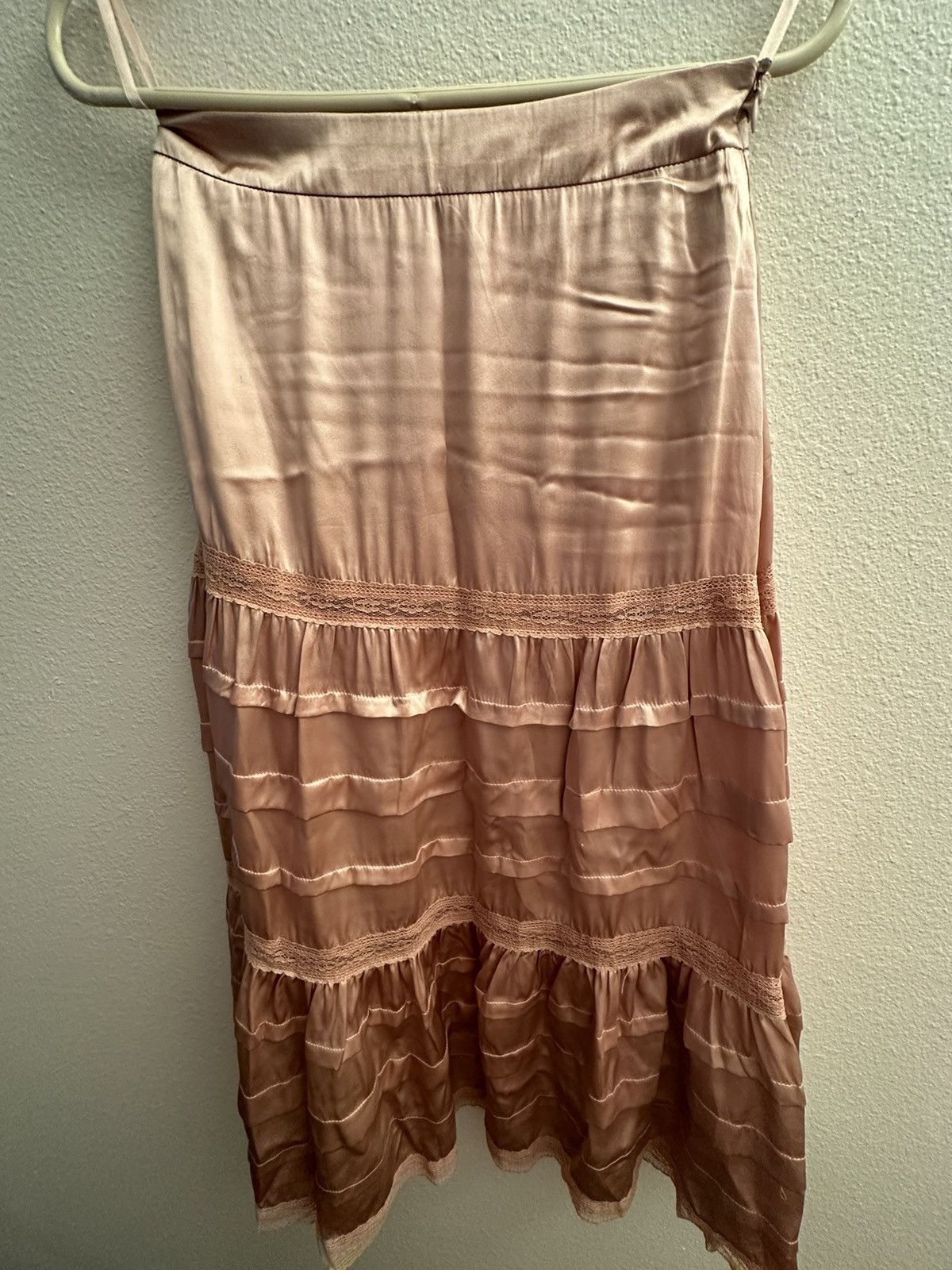 Adieu Paris × Vintage Silk Satin Skirt Size 23" - 9 Thumbnail