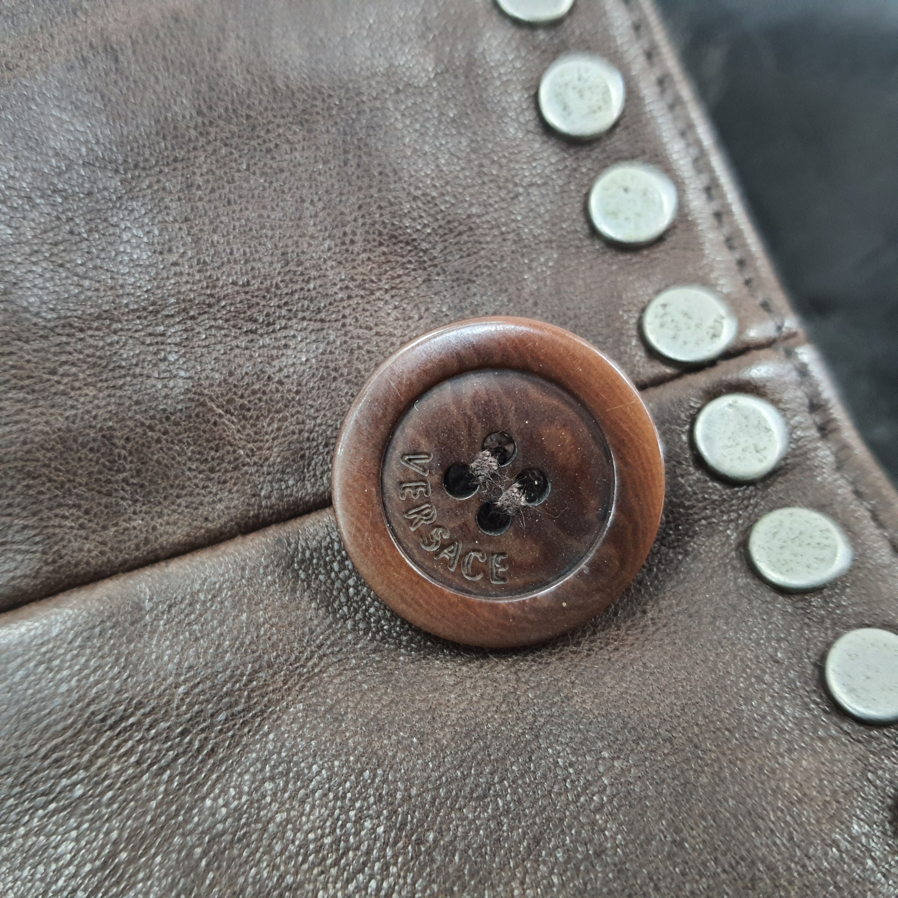 Versace × Vintage Vintage Gianni Versace Luxury Leather Jacket Size US M / EU 48-50 / 2 - 7 Thumbnail