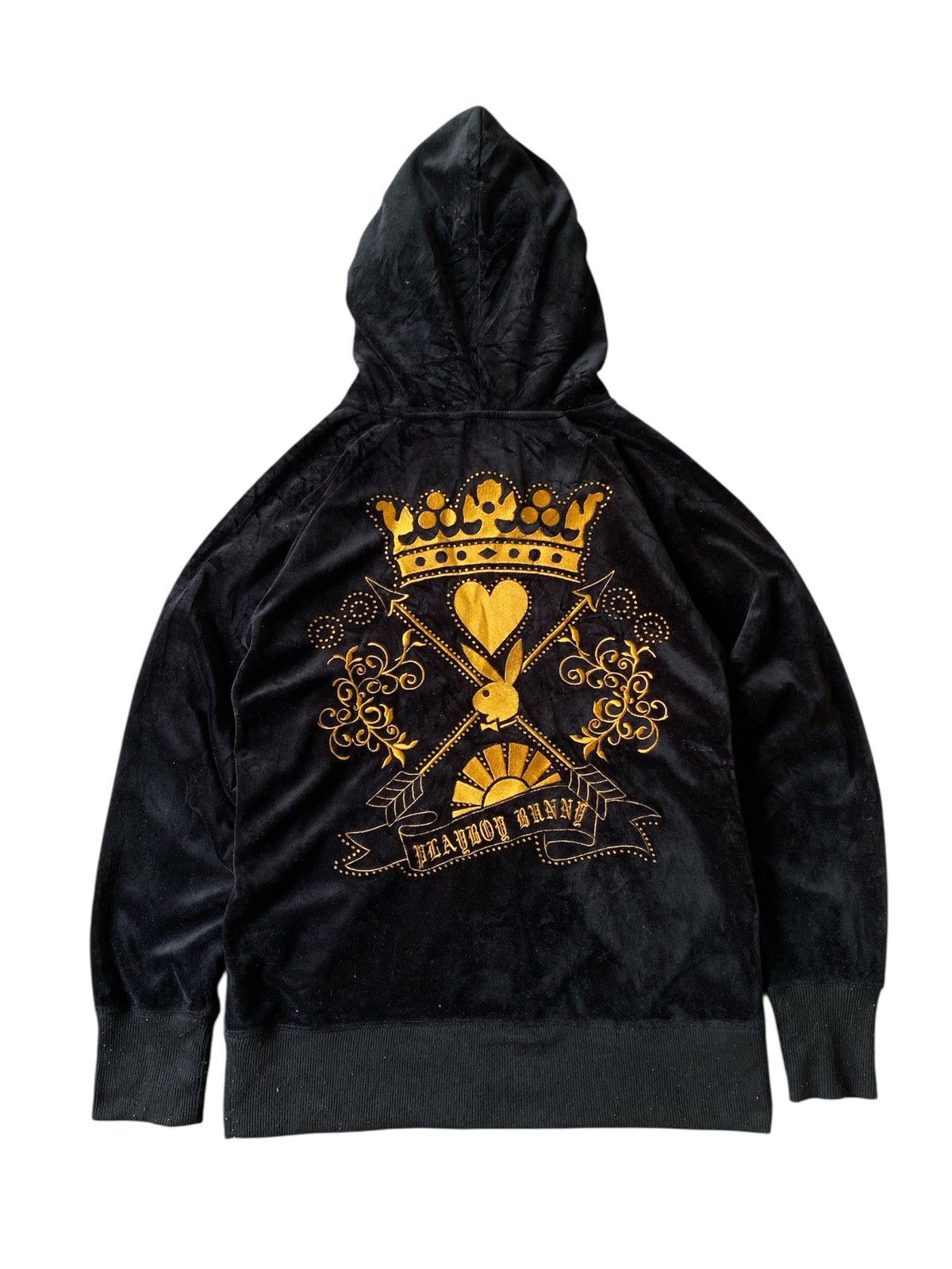 Japanese Brand Playboy X Bunny Velvet Zipper Hoodie Size US M / EU 48-50 / 2 - 1 Thumbnail