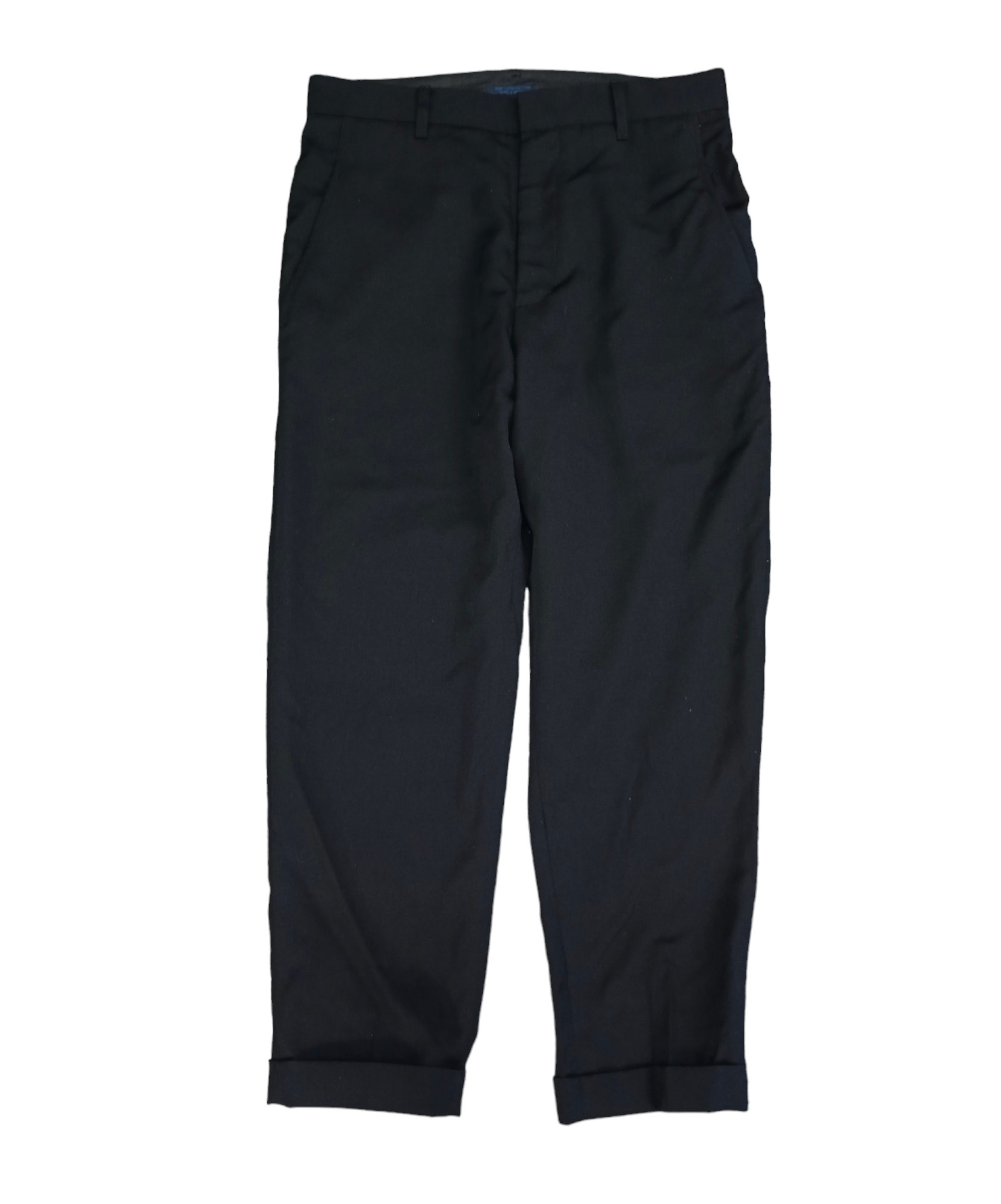 Yohji Yamamoto YOHJI YAMAMOTO BLACK CASUAL CROPPED PANTS Size US 29 - 1 Thumbnail