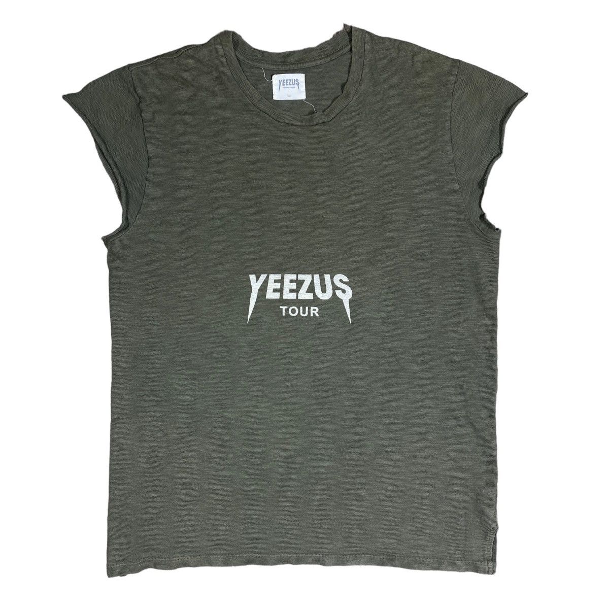 Kanye West Olive Kanye West Yeezus Tour Cutt Off sleeve Size US L / EU 52-54 / 3 - 3 Thumbnail