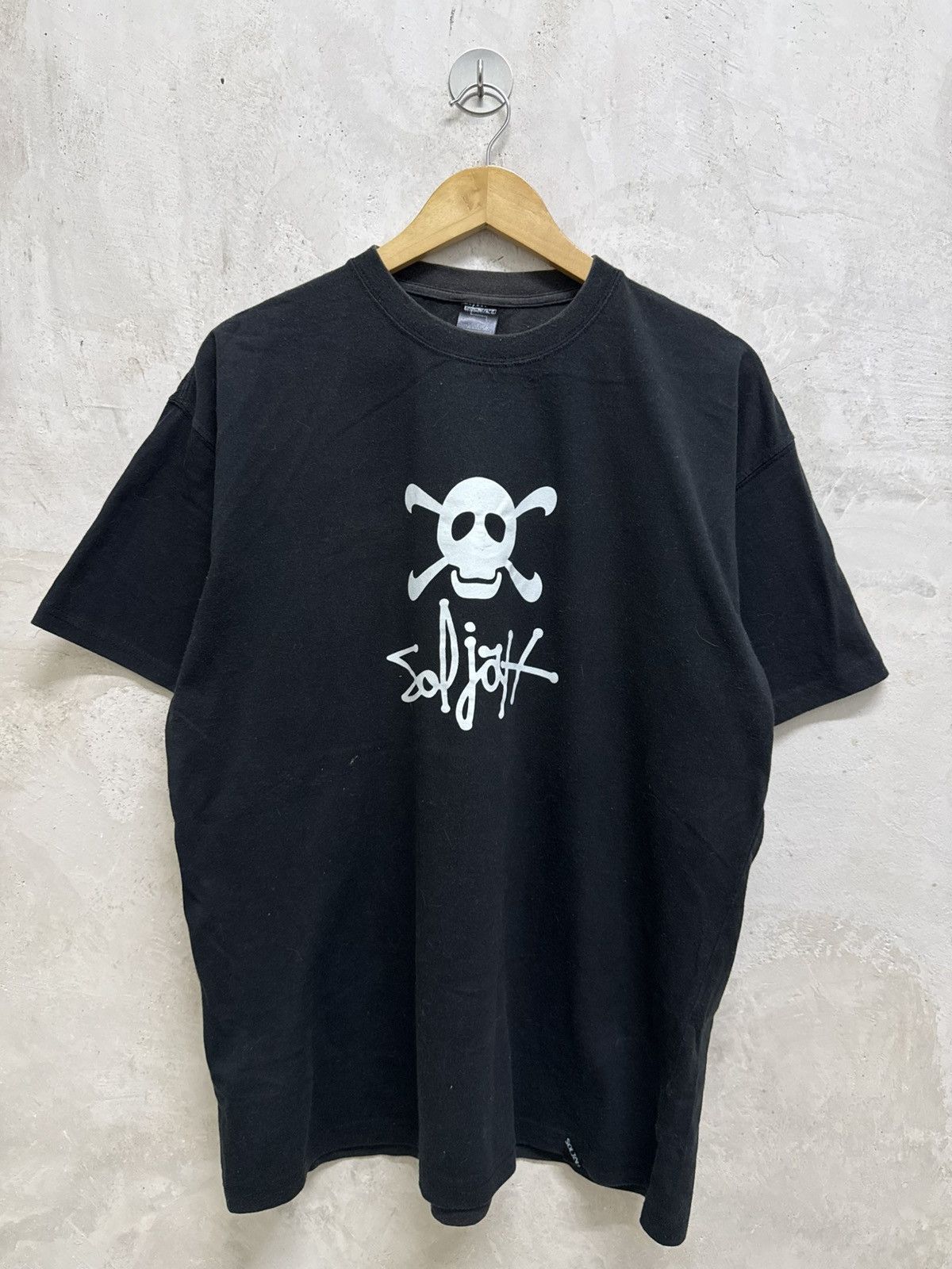 Japanese Brand 2000s Soljah Skateboarding Skull Graphic Tee Size US XL / EU 56 / 4 - 1 Thumbnail