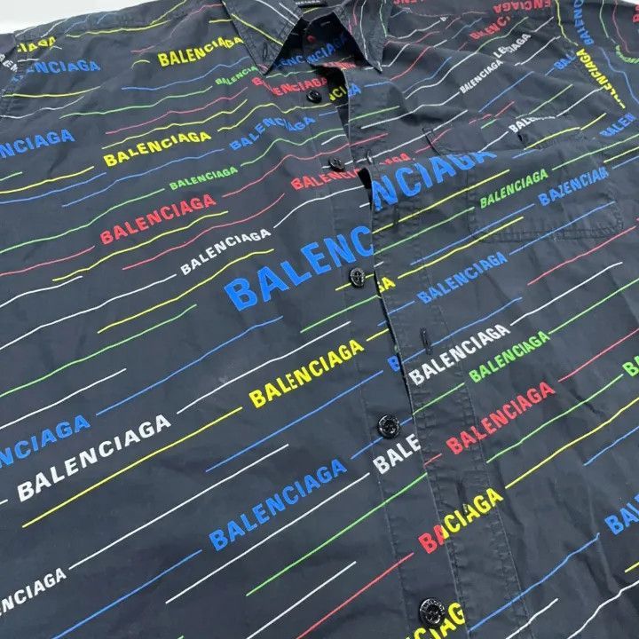 Balenciaga Balenciaga Balenciaga Colorful Letter Print Short Sleeve S Size US S / EU 44-46 / 1 - 7 Thumbnail