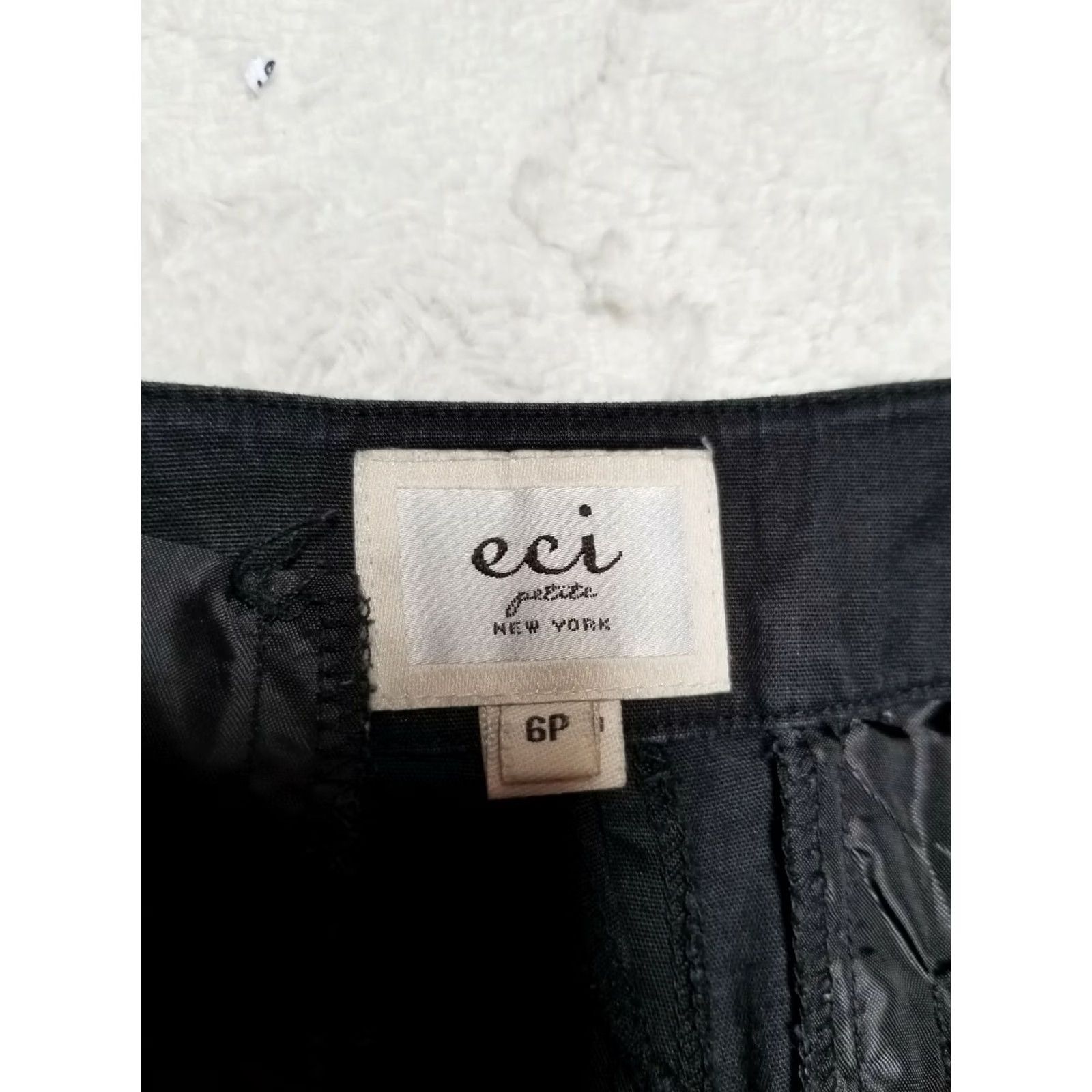 Vintage ECI Petite New York Womens Black Mid-Rise Bermuda Shorts Flat-Front Size 6P Size 28" / US 6 / IT 42 - 3 Thumbnail