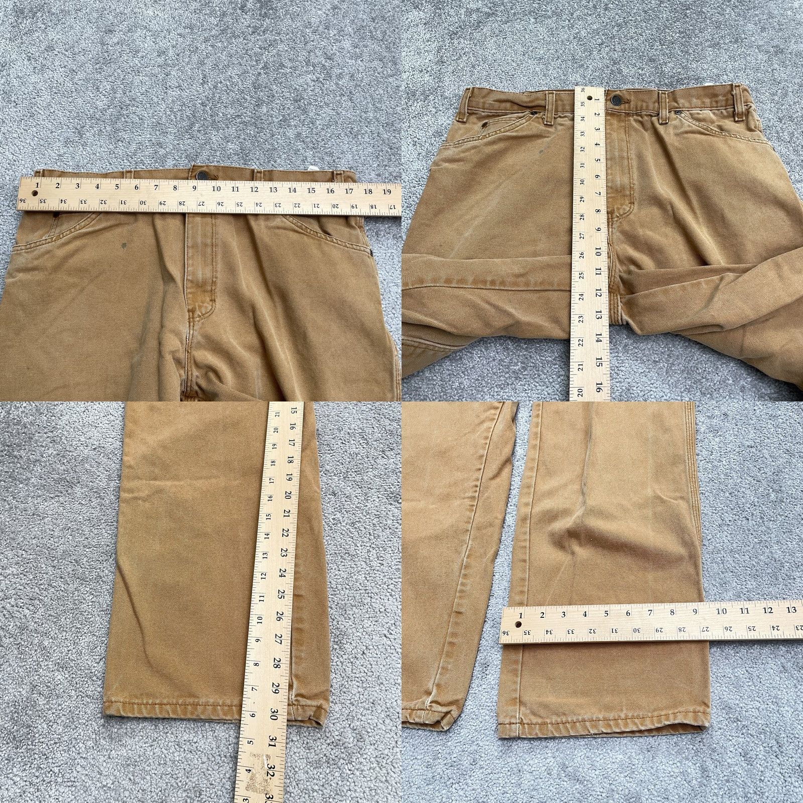 Dickies Dickies Carpenter Pants Mens 36x32 Brown Straight Leg Cotton Canvas Durable Work Pants Size US 36 / EU 52 - 10 Thumbnail
