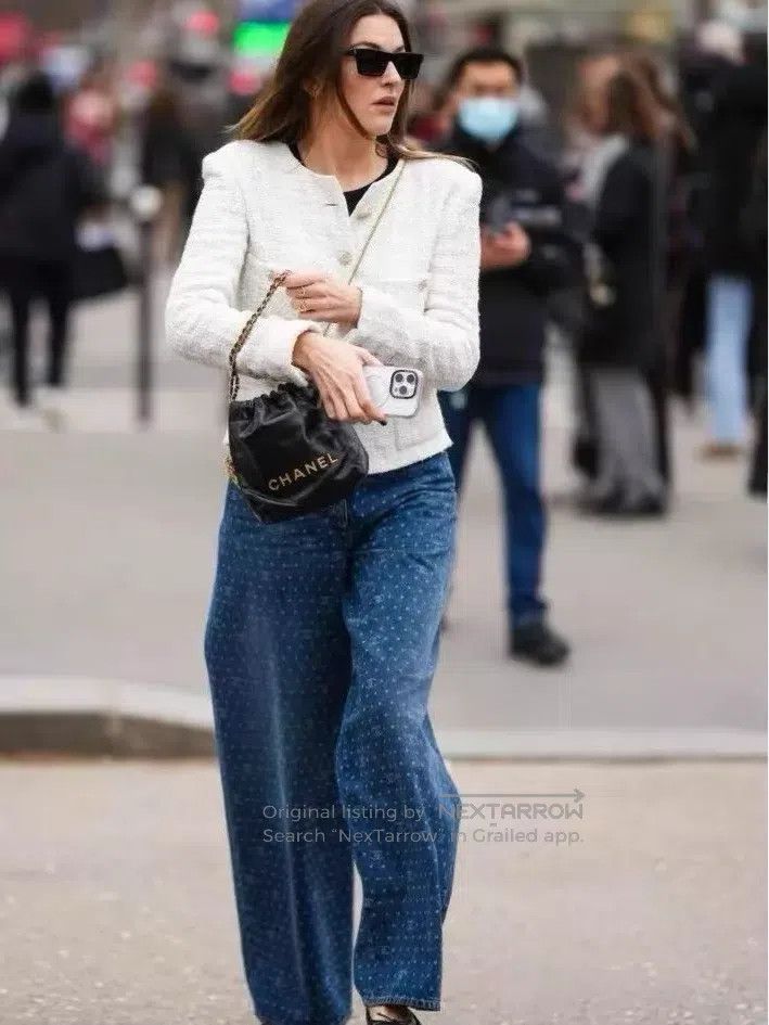 Chanel Chanel 23P early spring hot blue logo full print polk dot Size 25" / US 0 / IT 36 - 7 Thumbnail