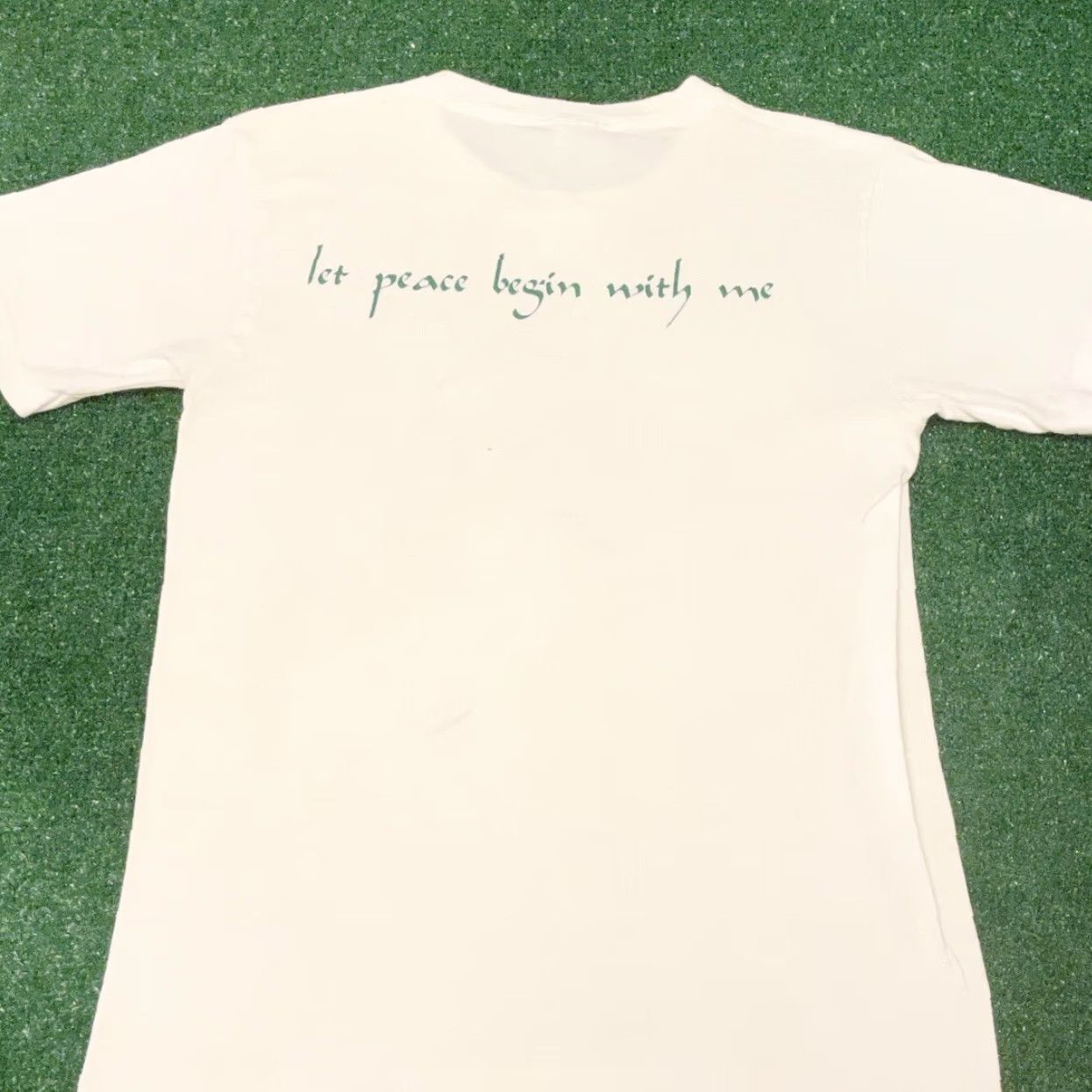 Vintage VINTAGE 90s Dalai Lama Muhammad Ali Peace Tibetan Cultural Center Shirt Mens S White Size US S / EU 44-46 / 1 - 2 Thumbnail