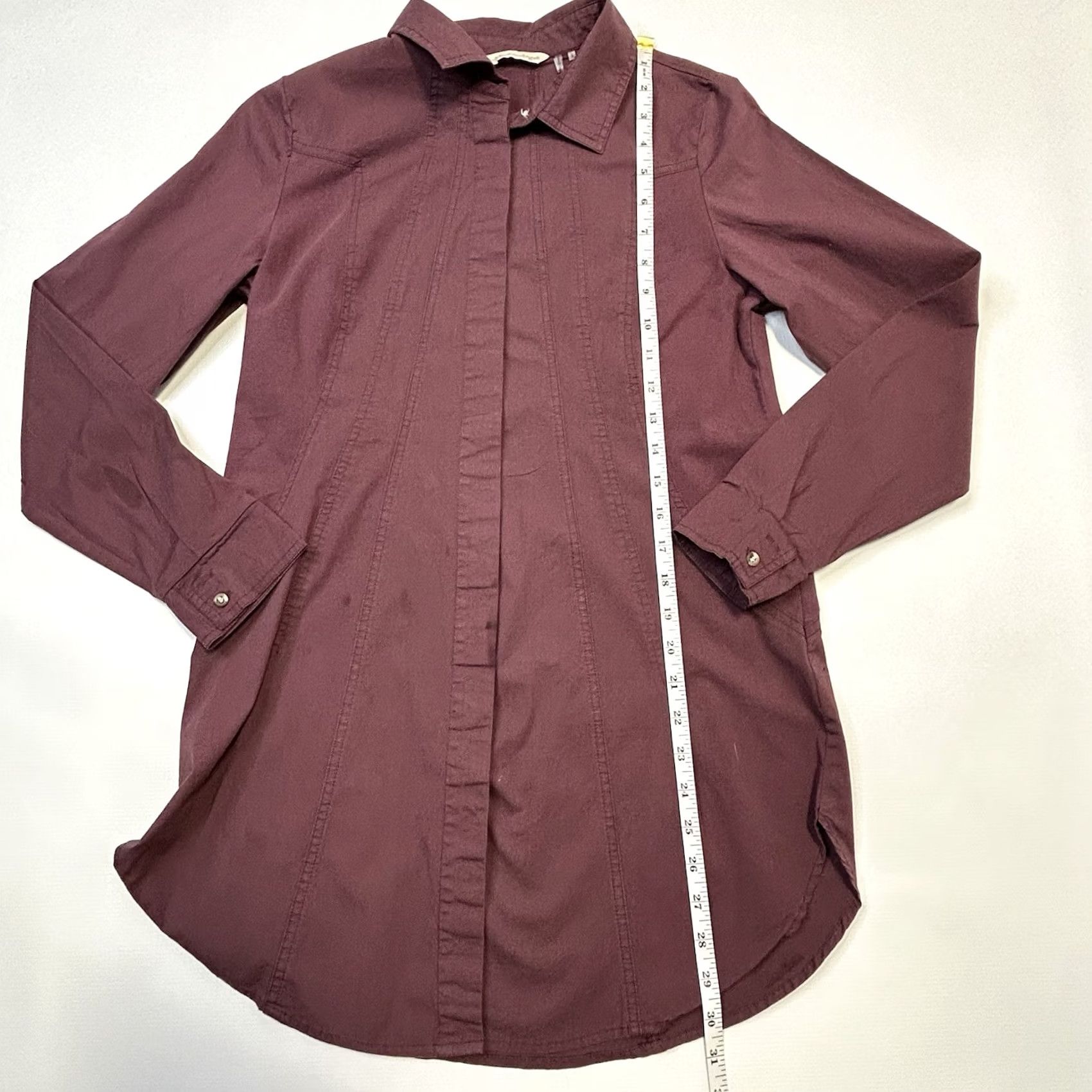 Soft Surroundings Soft Surroundings Shirt Boho Button-Down Collared Long Sleeve Size S Purple Size S / US 4 / IT 40 - 6 Thumbnail