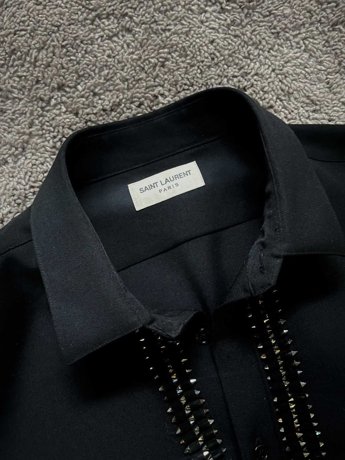 Hedi Slimane Saint Laurent Paris 13AW Crystal Bullet Shirt Size US L / EU 52-54 / 3 - 2 Thumbnail