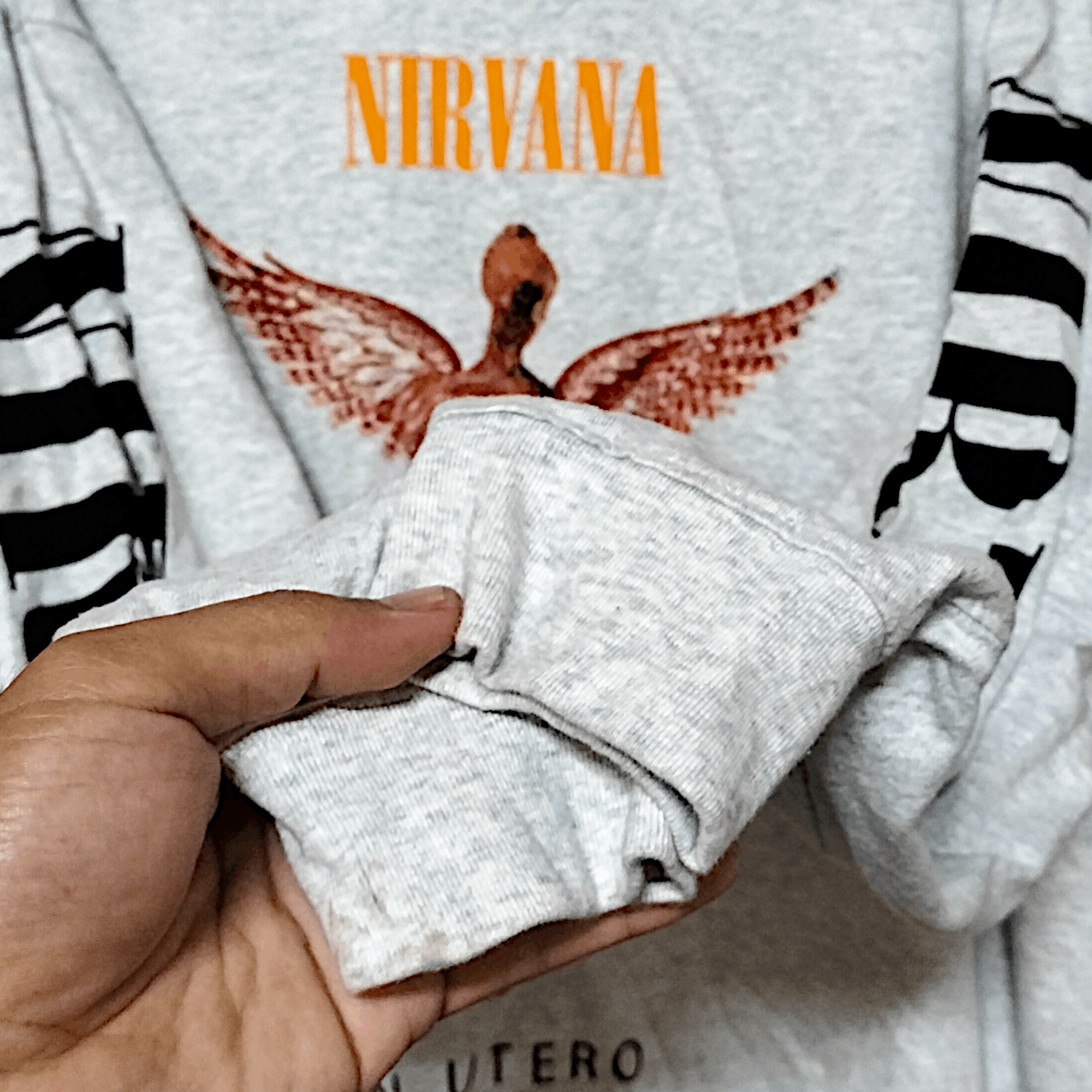 Band Tees × Nirvana × Uniqlo Uniqlo x Nirvana In Utero Long sleeve Fashion Street Grunge Size US XL / EU 56 / 4 - 5 Thumbnail