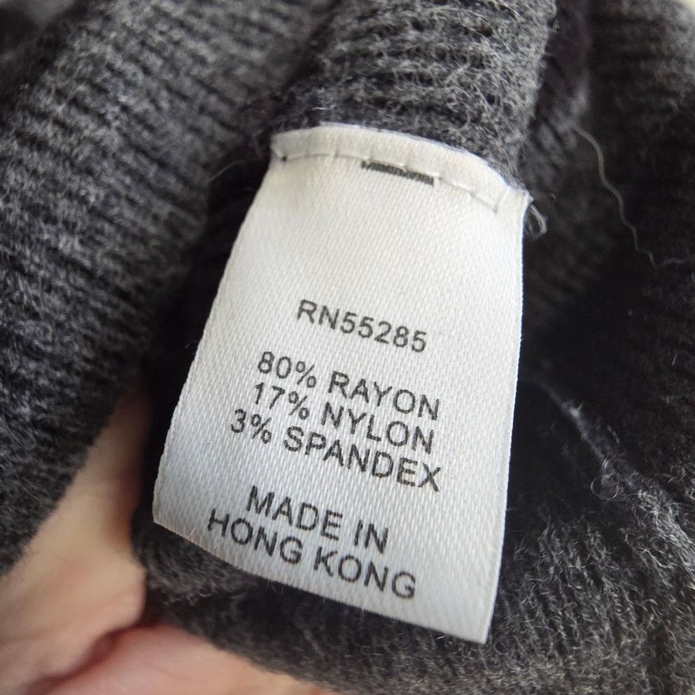 Express Express Design Gray & Black Striped Short Sleeve Sweater - L Size L / US 10 / IT 46 - 5 Thumbnail