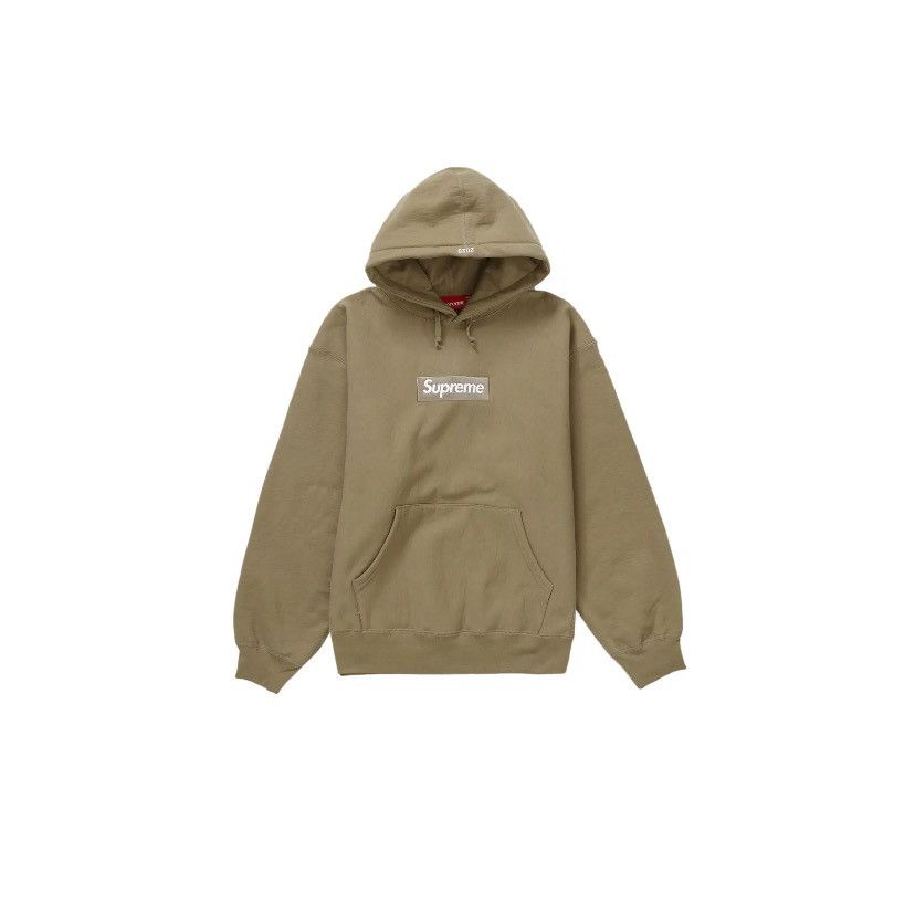 Supreme Supreme Box Logo Hooded Sweatshirt Dark Sand (FW23) | Grailed